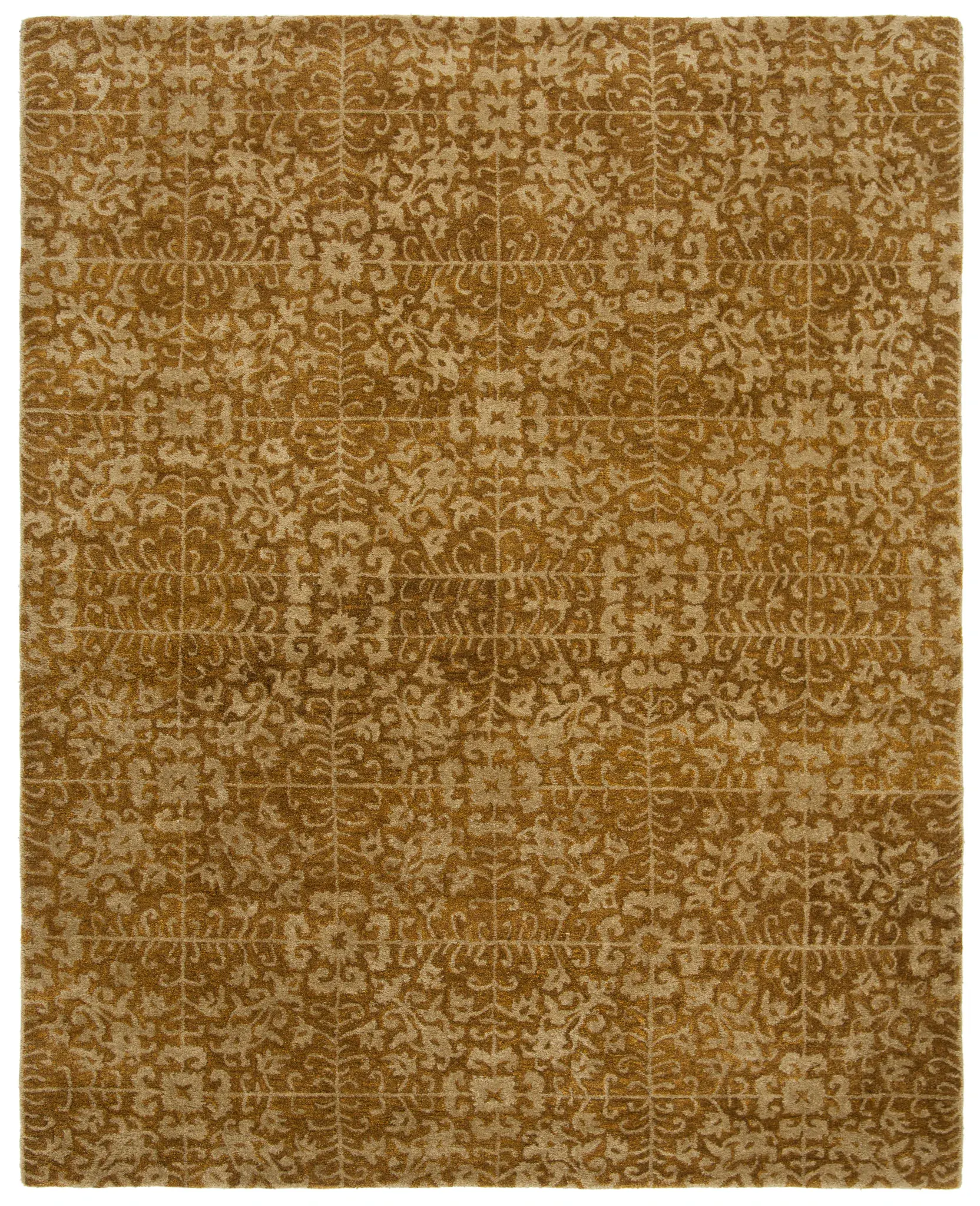 Antiquity Botanical Grid Hand-Tufted Wool Rug