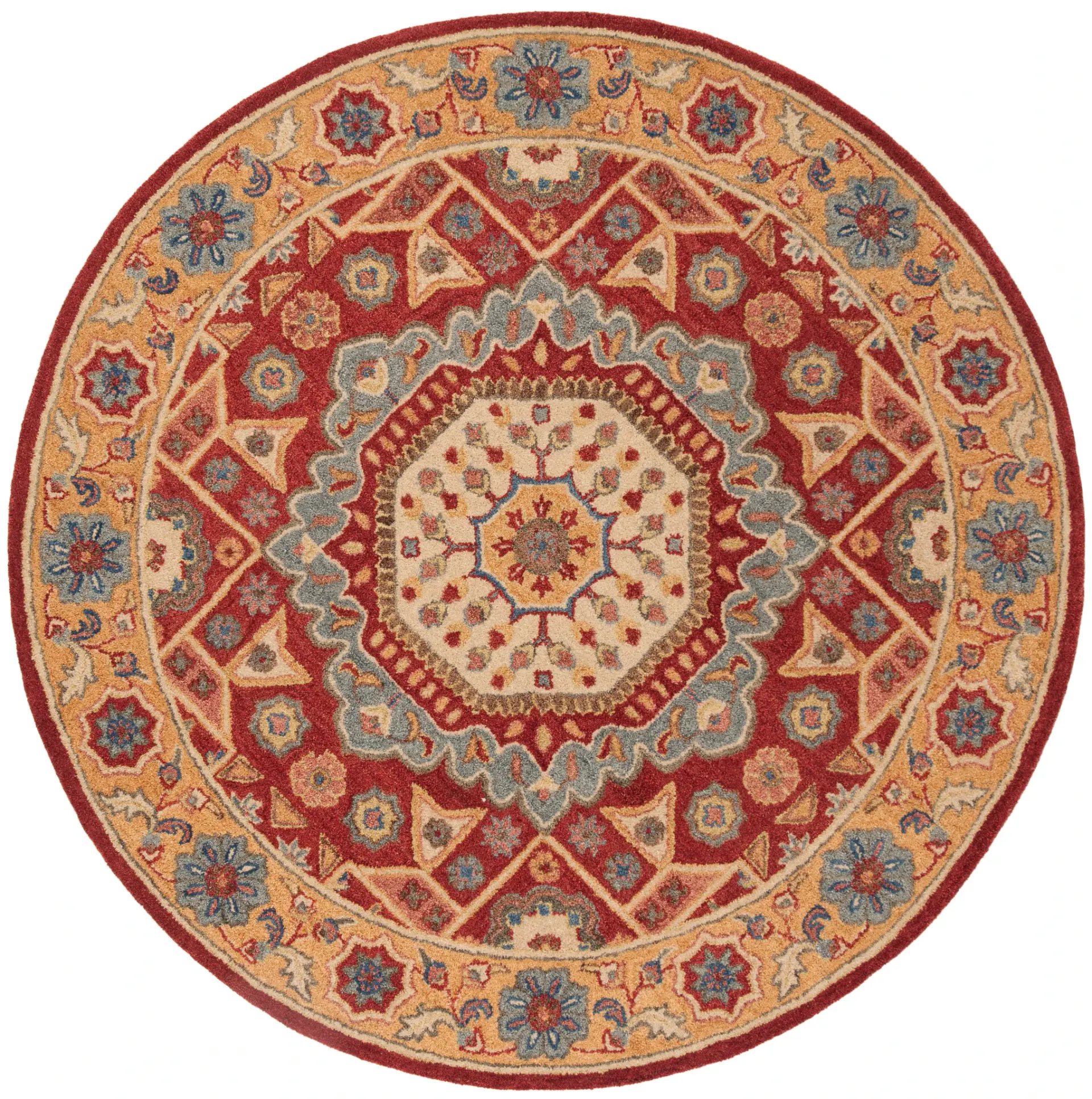 Antiquity Geometric Medallion Hand-Tufted Wool Rug