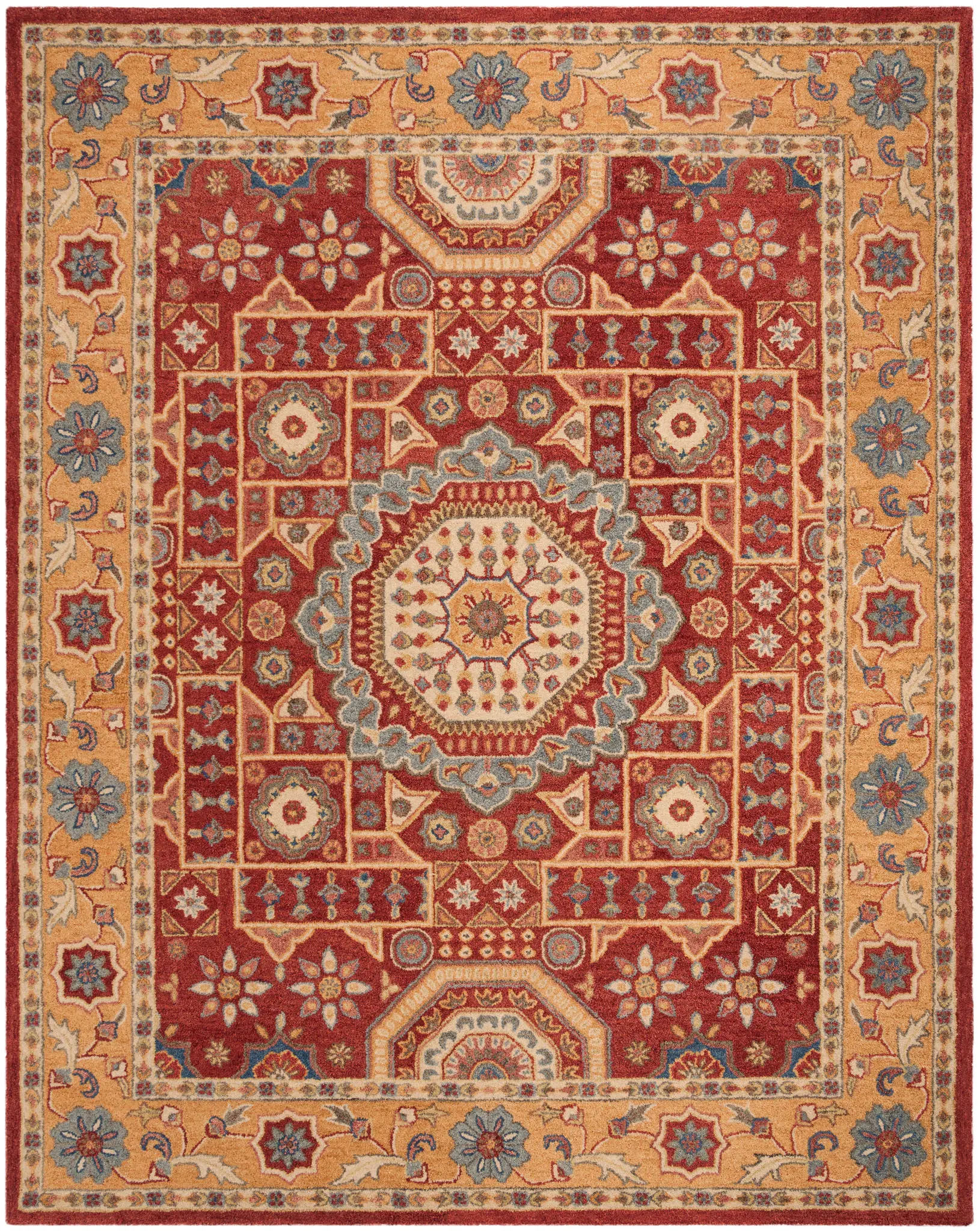 Antiquity Geometric Medallion Hand-Tufted Wool Rug