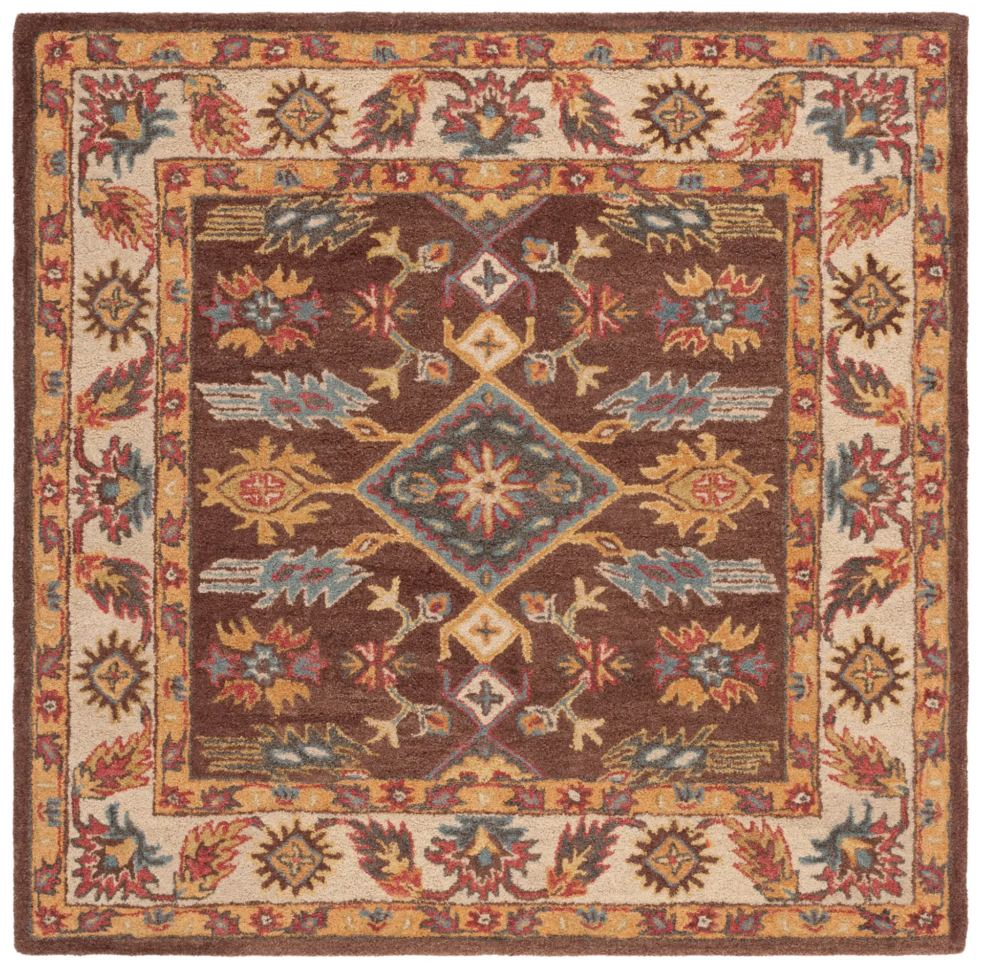 Antiquity Triple Medallion Hand-Tufted Wool Rug