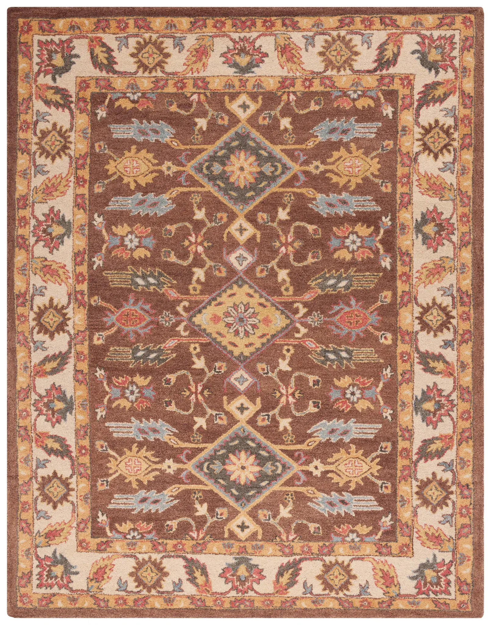 Antiquity Triple Medallion Hand-Tufted Wool Rug