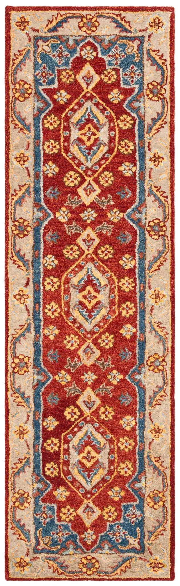 Antiquity Medallion Bordered Hand-Tufted Wool Rug