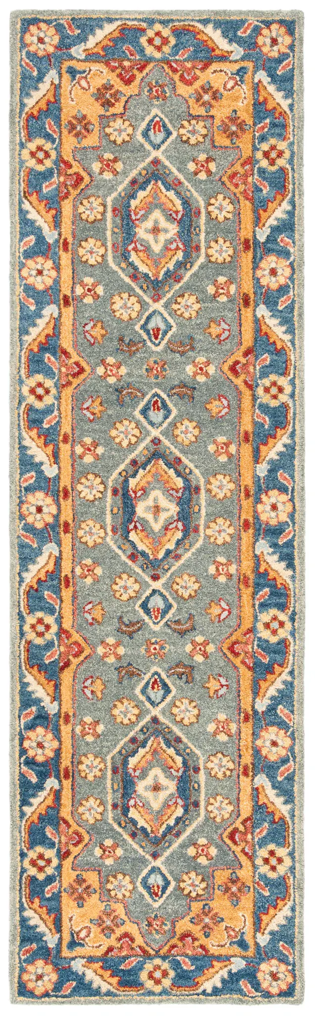 Antiquity Medallion Border Hand-Tufted Wool Rug