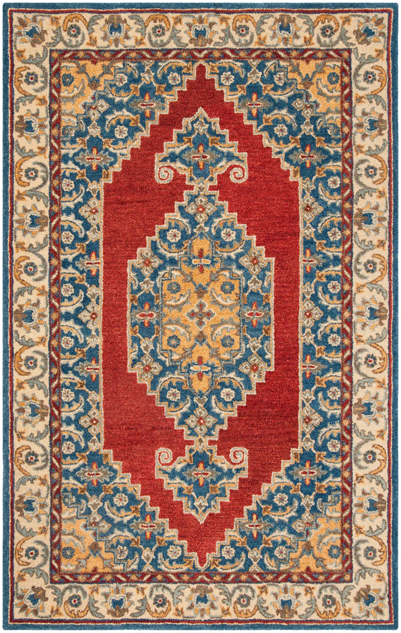 Antiquity Stepped Medallion Hand-Tufted Wool Rug