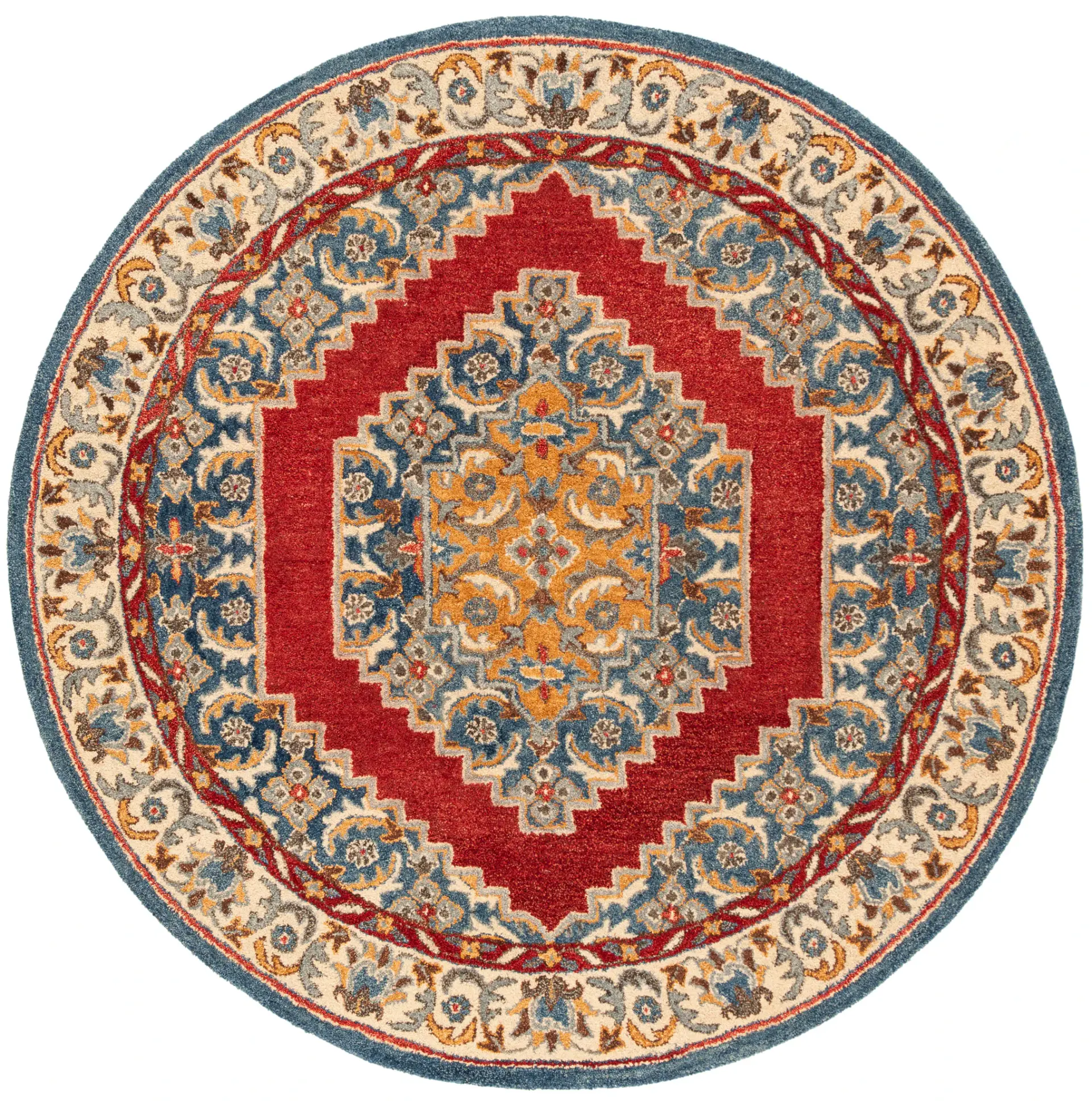 Antiquity Stepped Medallion Hand-Tufted Wool Rug