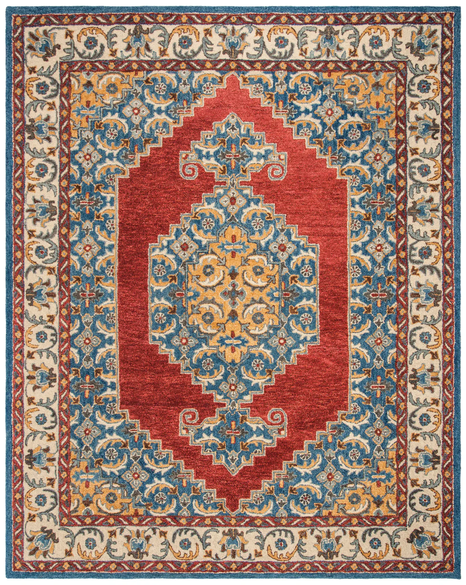 Antiquity Stepped Medallion Hand-Tufted Wool Rug
