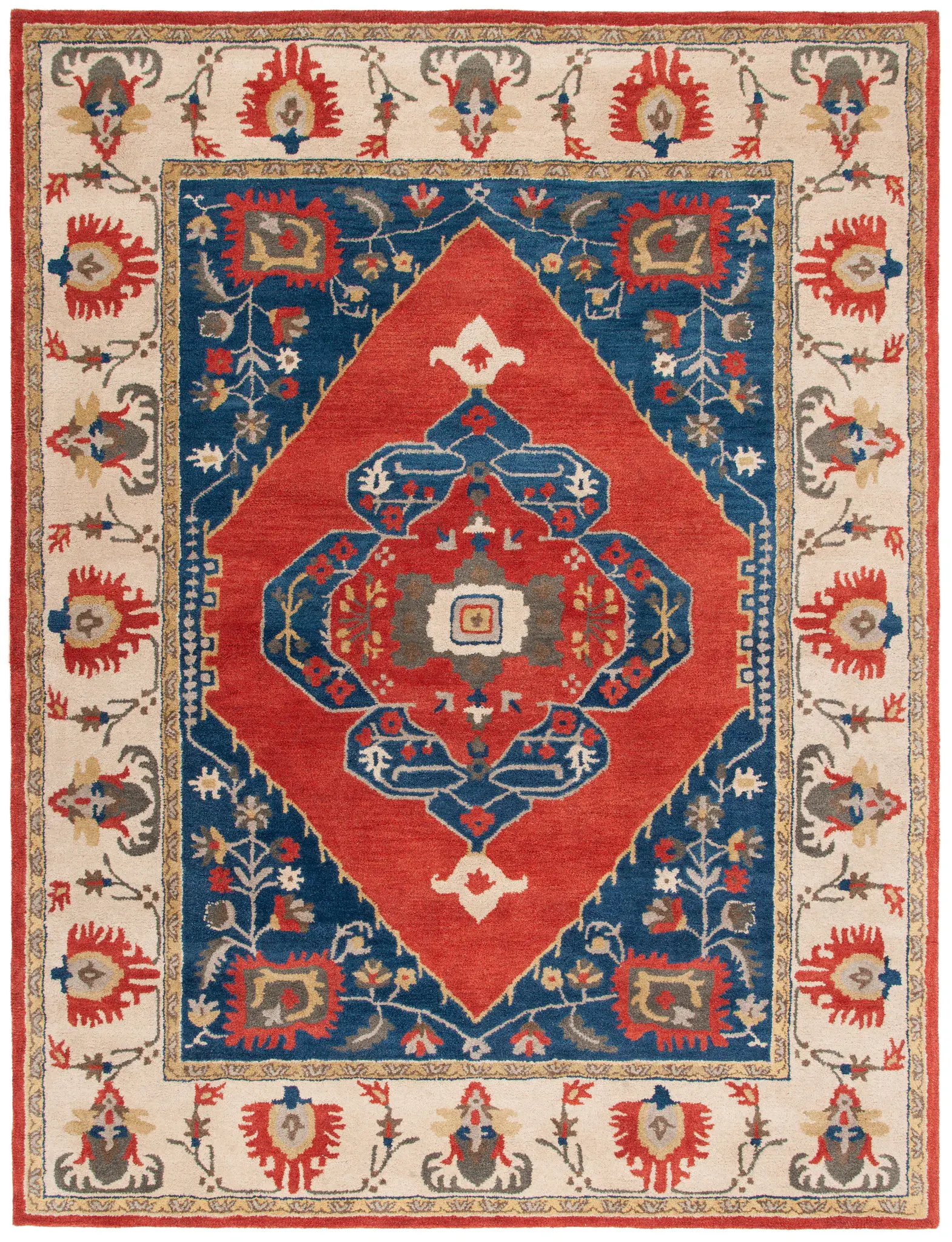 Antiquity Large Medallion Hand-Tufted Wool Rug