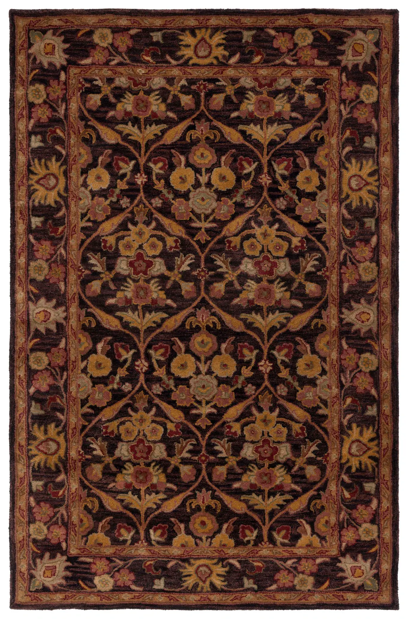 Antiquity Floral Lattice Hand-Tufted Wool Rug