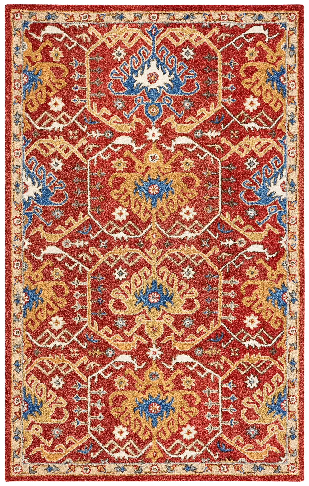 Antiquity Stacked Medallion Hand-Tufted Wool Rug