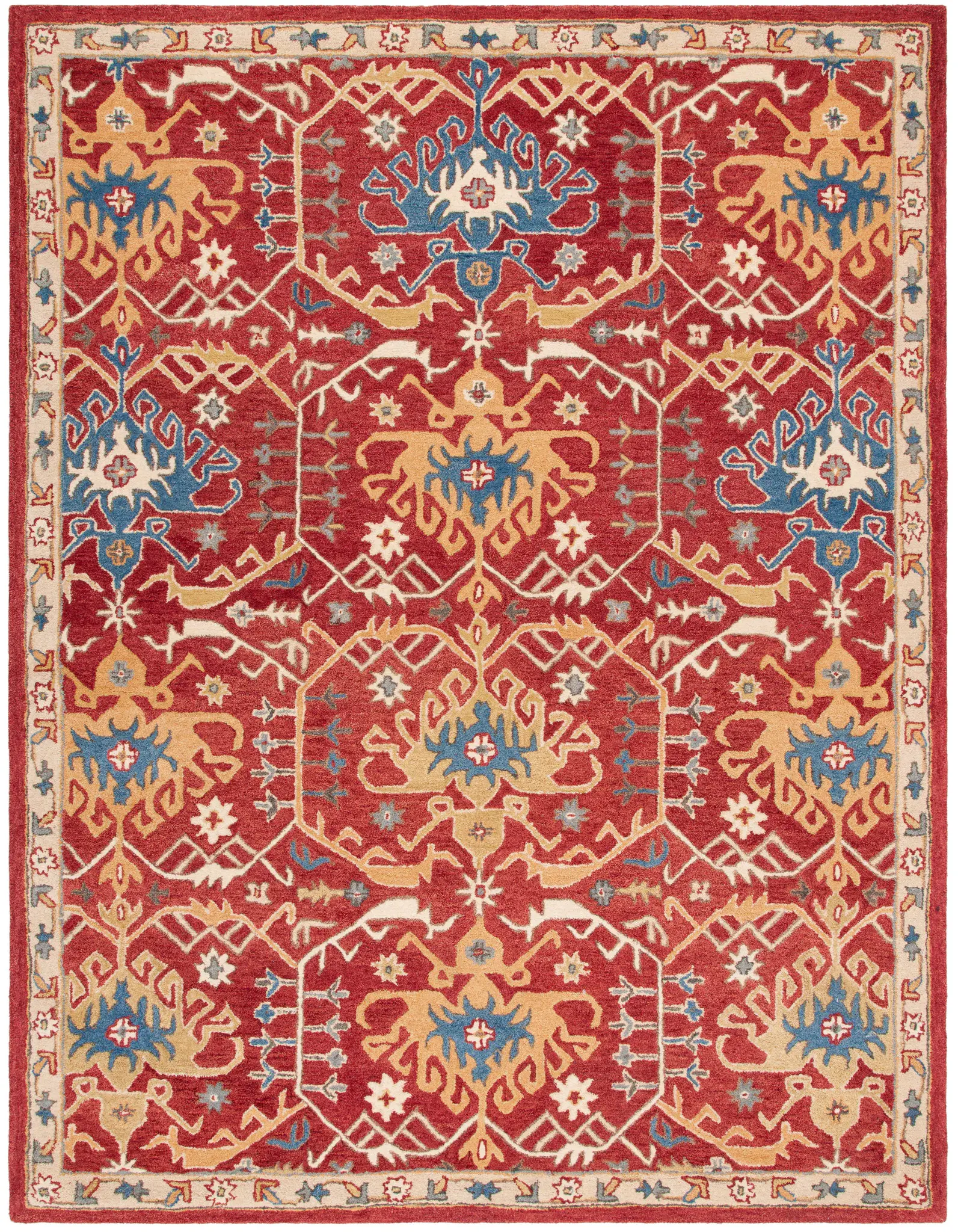Antiquity Stacked Medallion Hand-Tufted Wool Rug