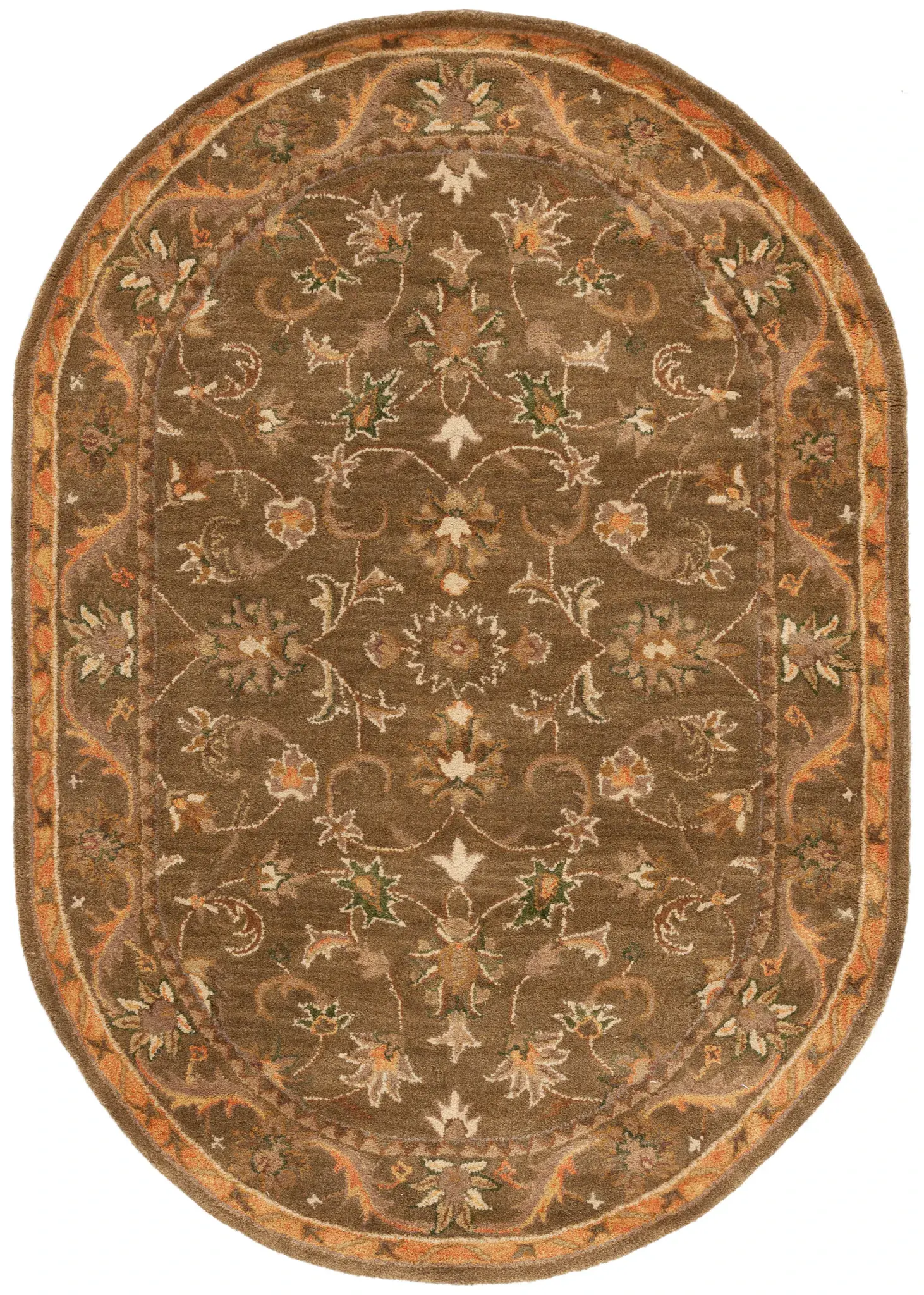 Antiquity Acanthus Bordered Hand-Tufted Wool Rug