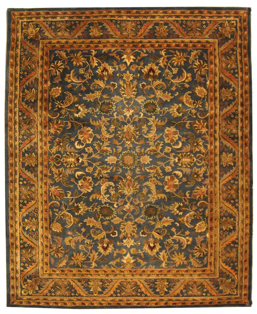 Antiquity Acanthus Bordered Hand-Tufted Wool Rug