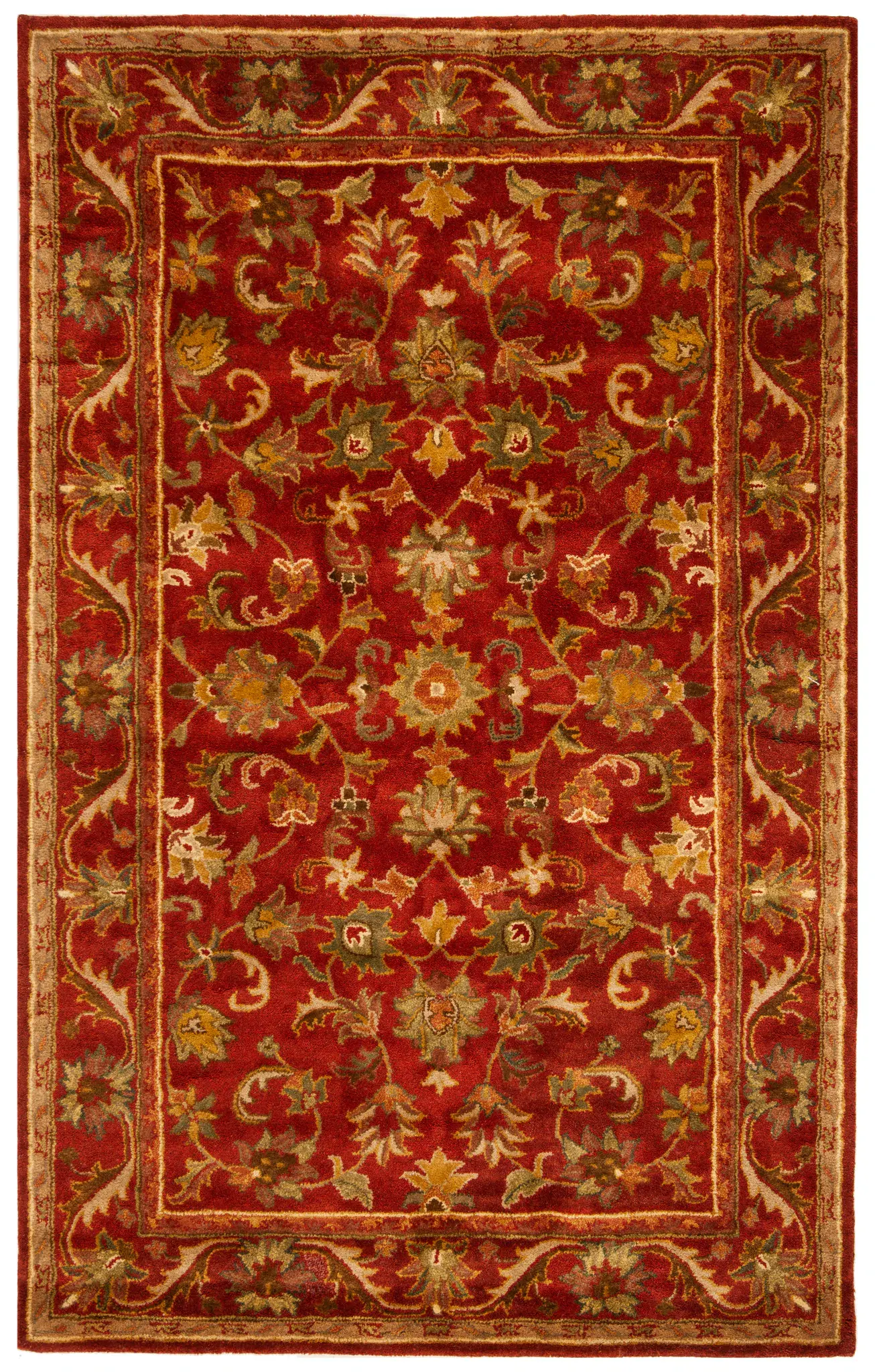 Antiquity Acanthus Bordered Hand-Tufted Wool Rug
