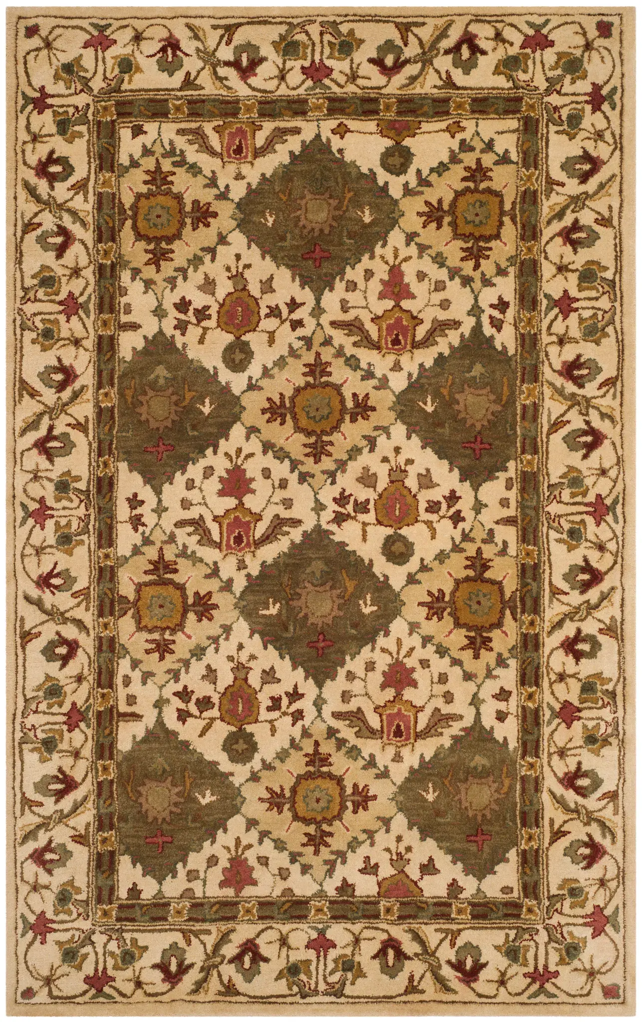 Antiquity Diamond Lattice Hand-Tufted Wool Rug