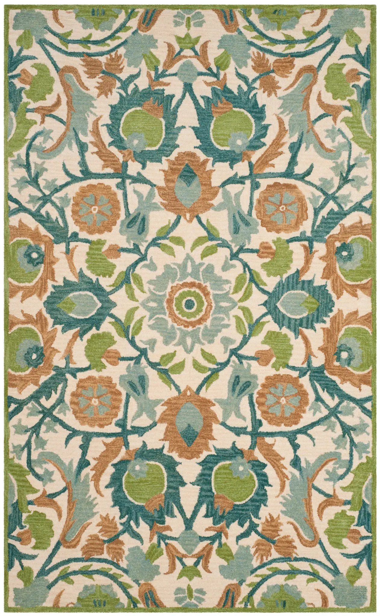 Antiquity Floral Medallion Hand-Tufted Wool Rug