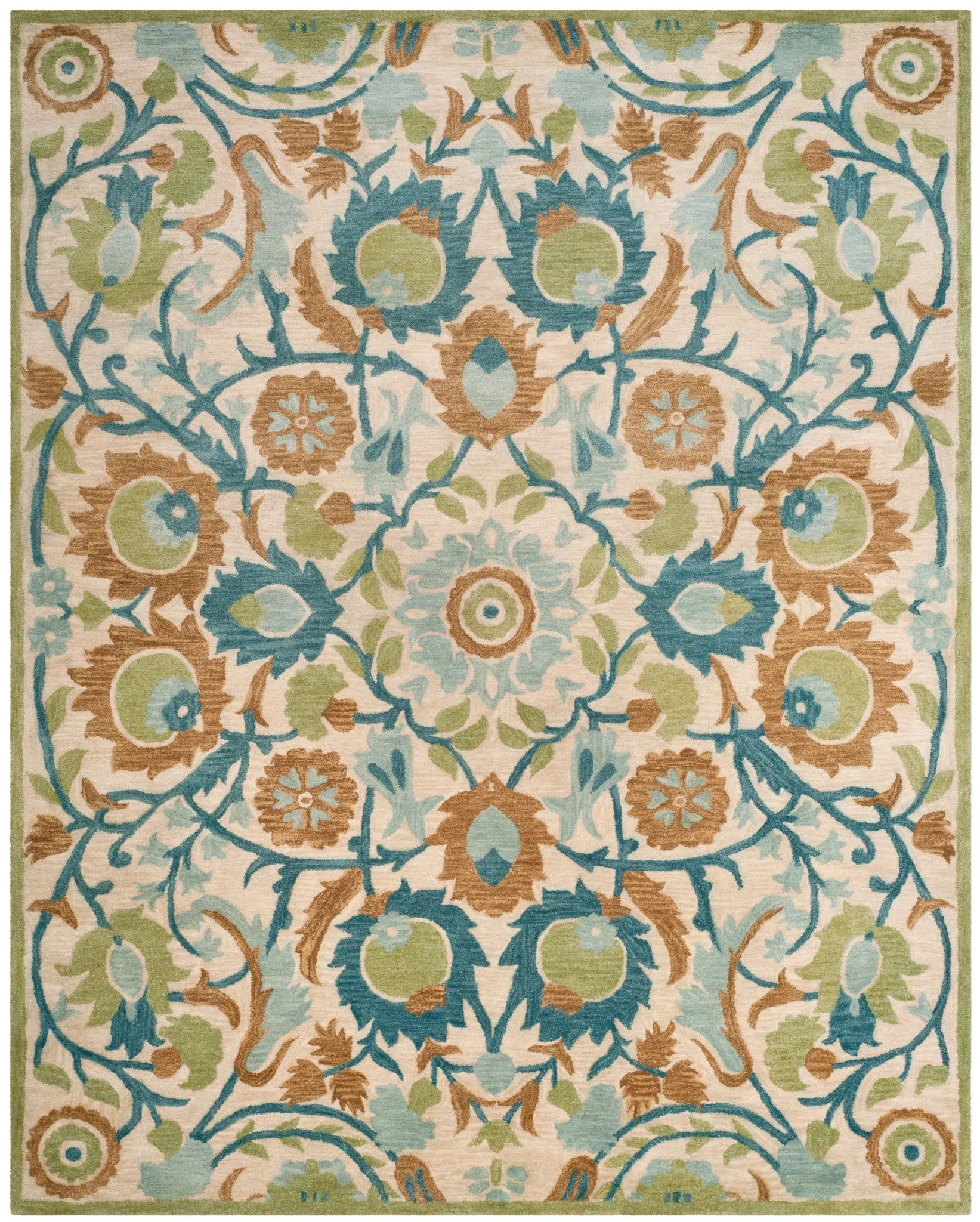Antiquity Floral Medallion Hand-Tufted Wool Rug