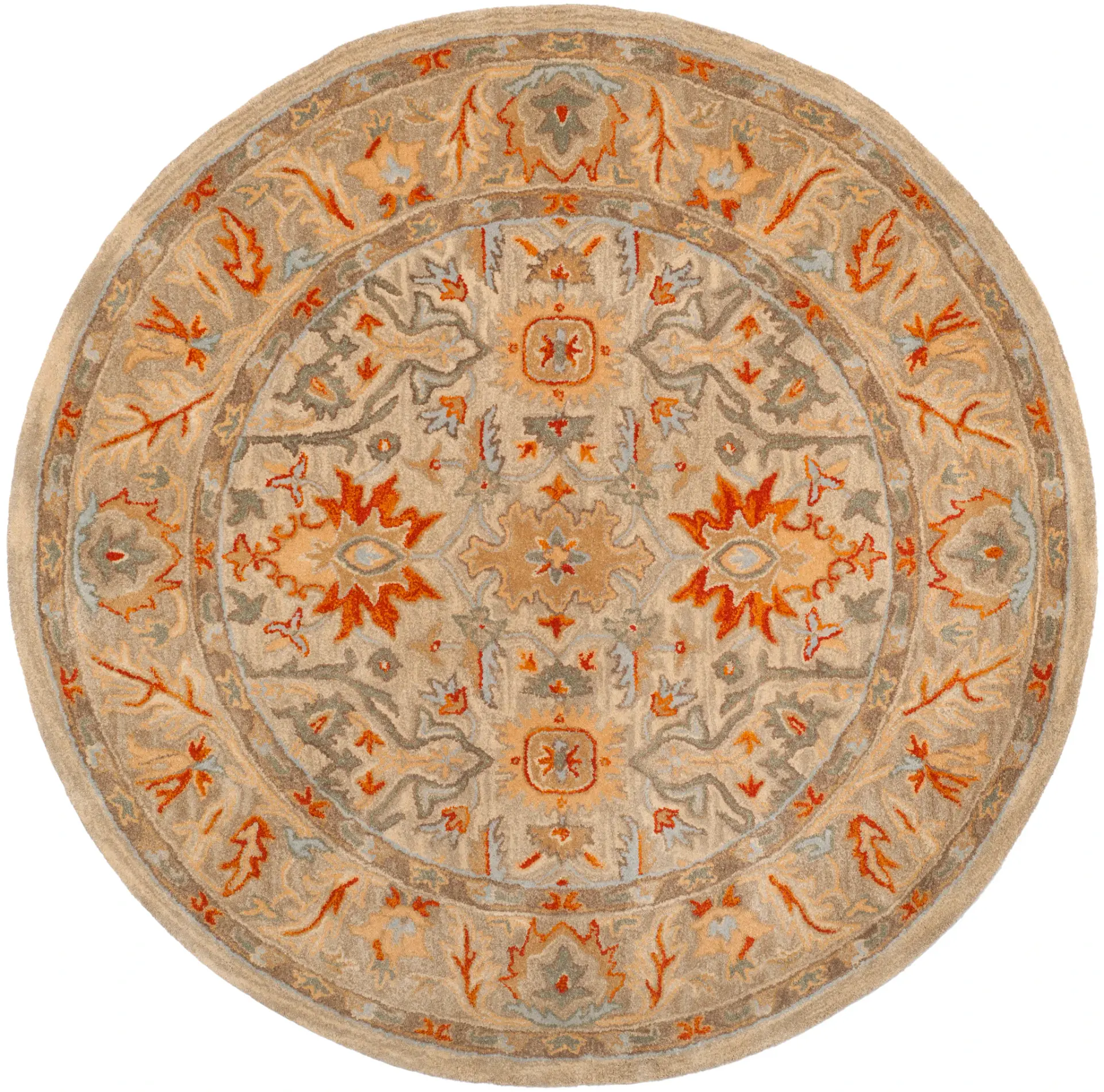 Antiquity Palmette Trellis Hand-Tufted Wool Rug