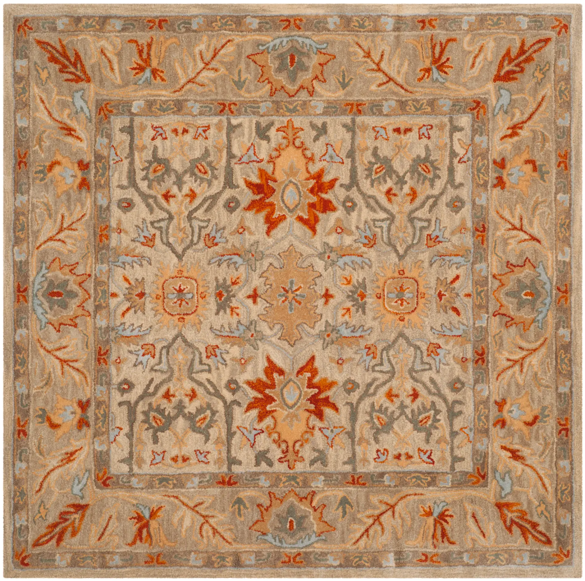 Antiquity Palmette Trellis Hand-Tufted Wool Rug