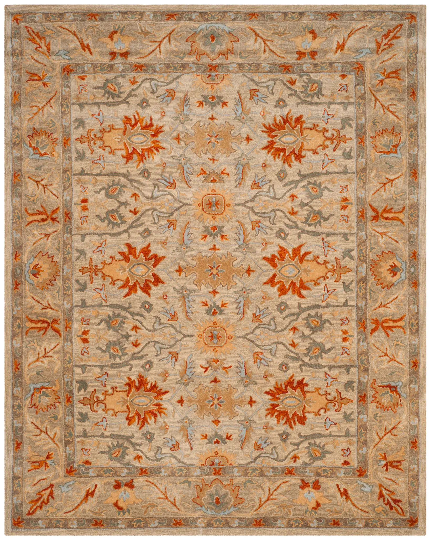 Antiquity Palmette Trellis Hand-Tufted Wool Rug