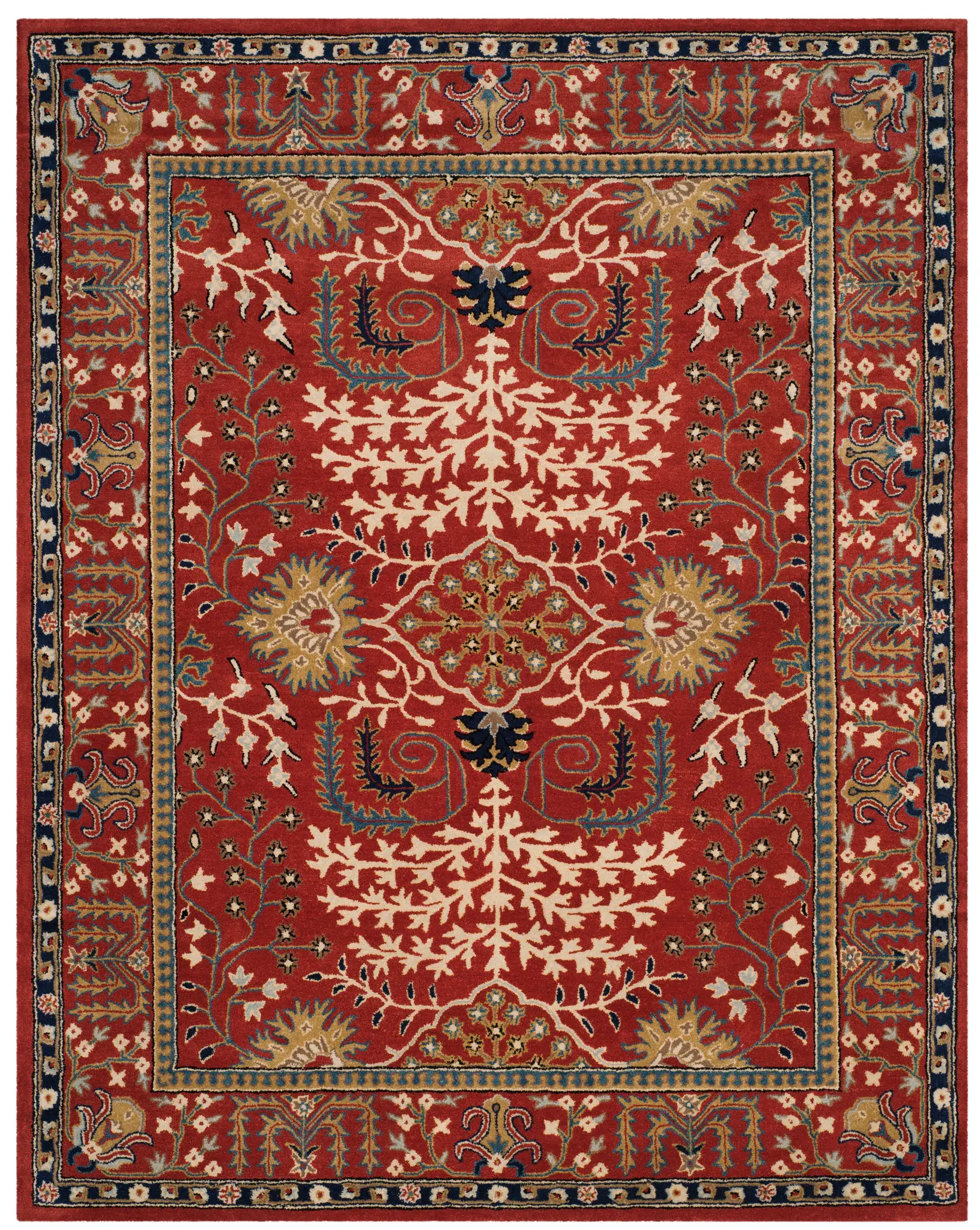 Antiquity Palmette Border Hand-Tufted Wool Rug