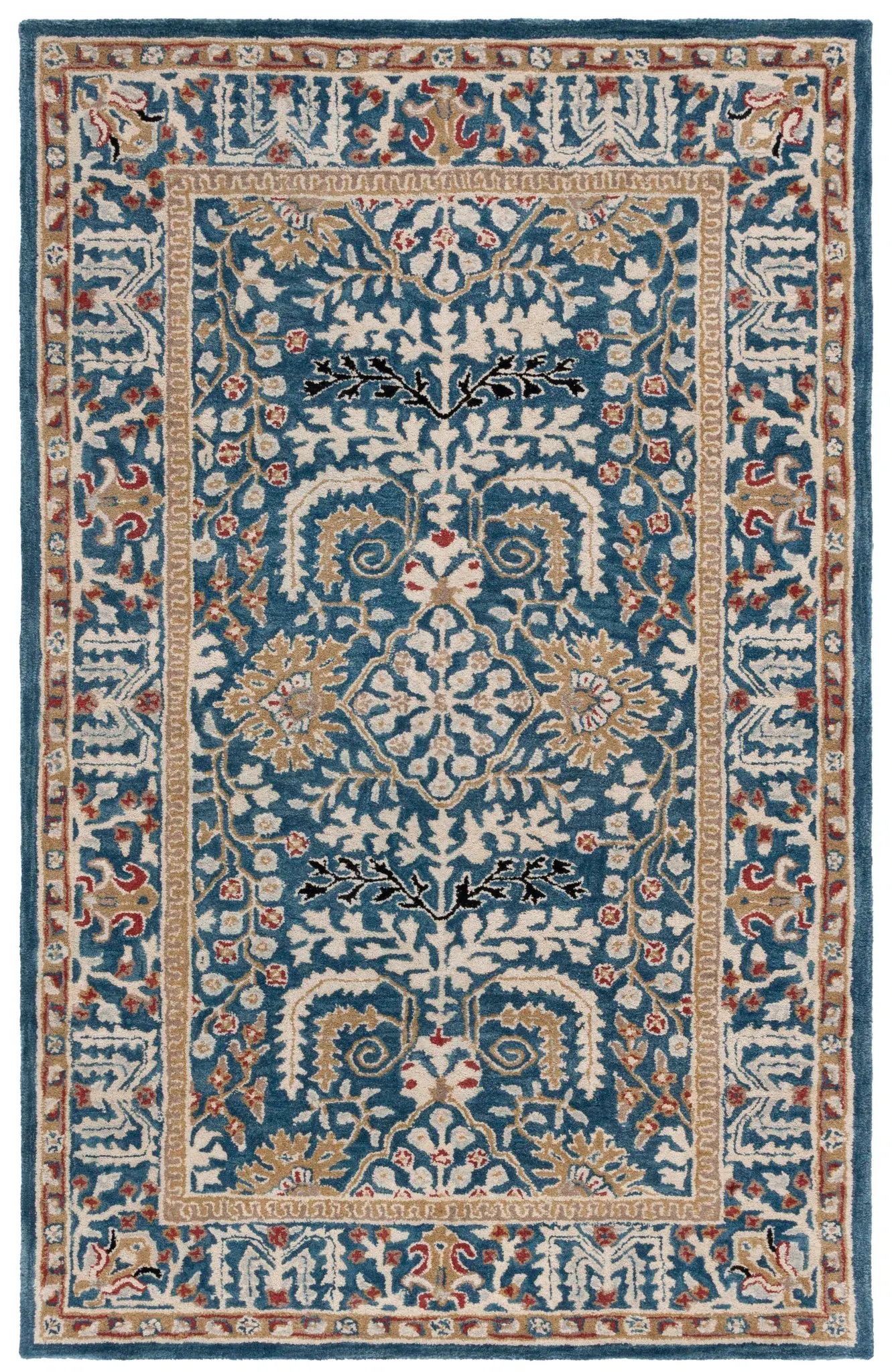Antiquity Palmette Border Hand-Tufted Wool Rug