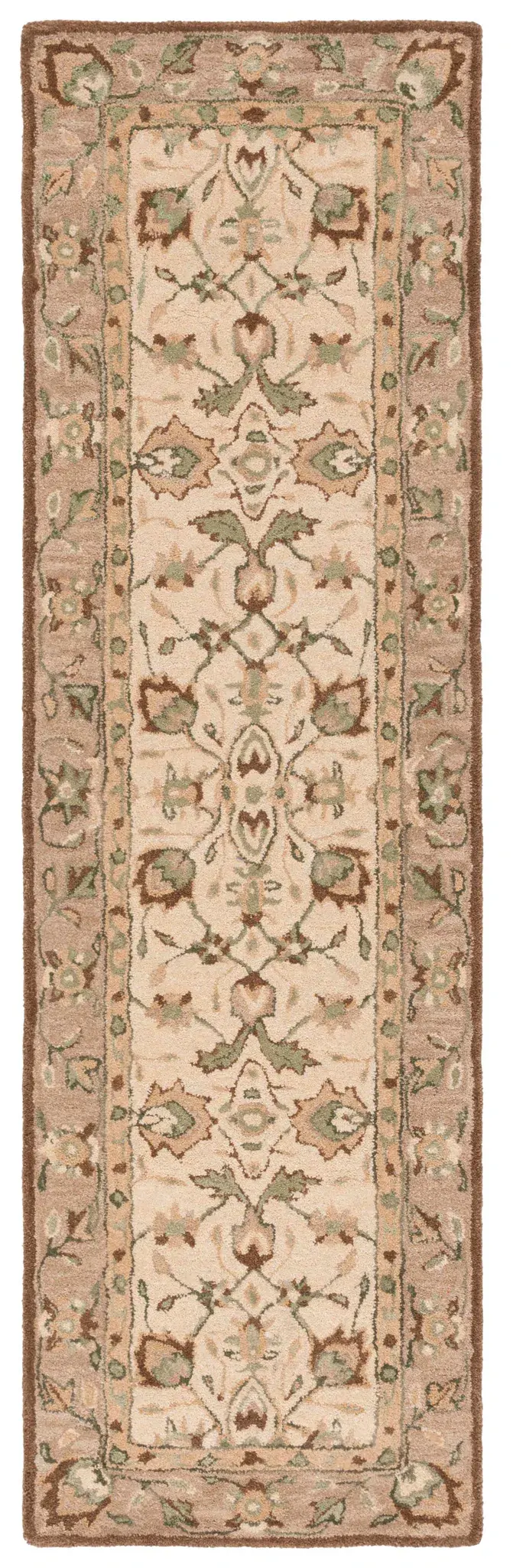 Antiquity Acanthus Palmette Bordered Hand-Tufted Wool Rug