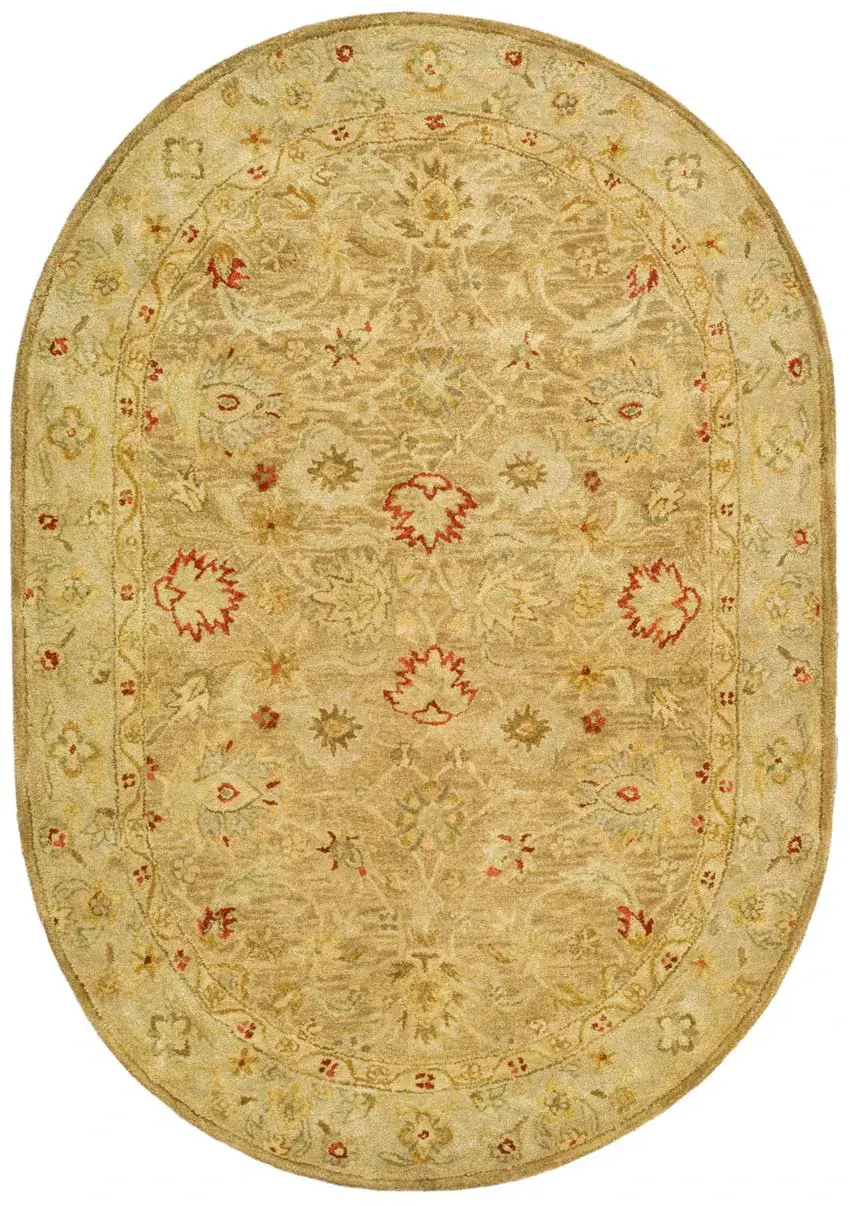 Antiquity Floral Border Hand-Tufted Wool Rug