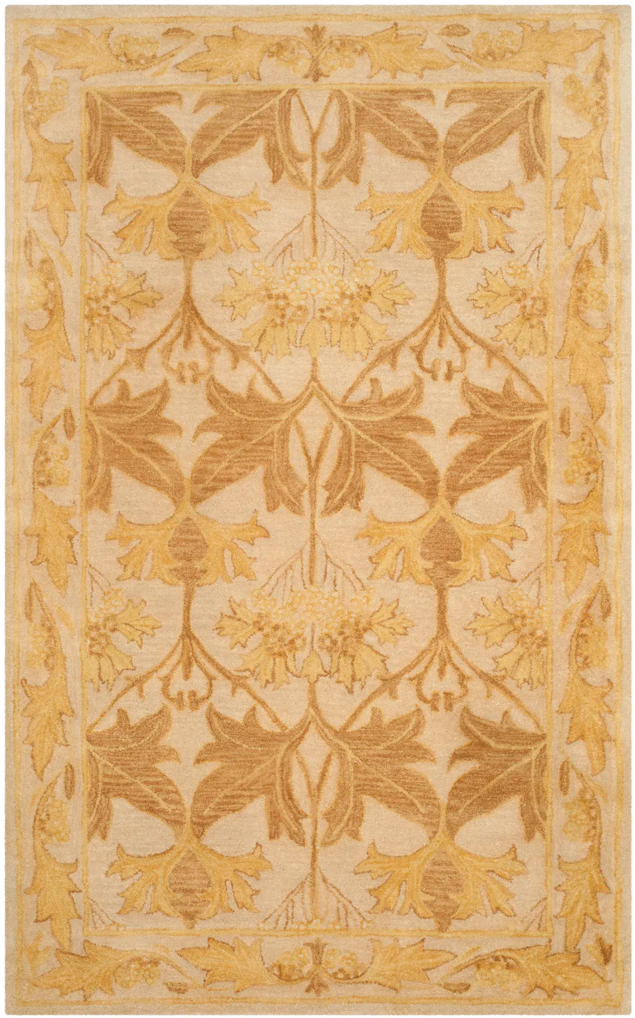 Antiquity Botanical Leaf Hand-Tufted Wool Rug