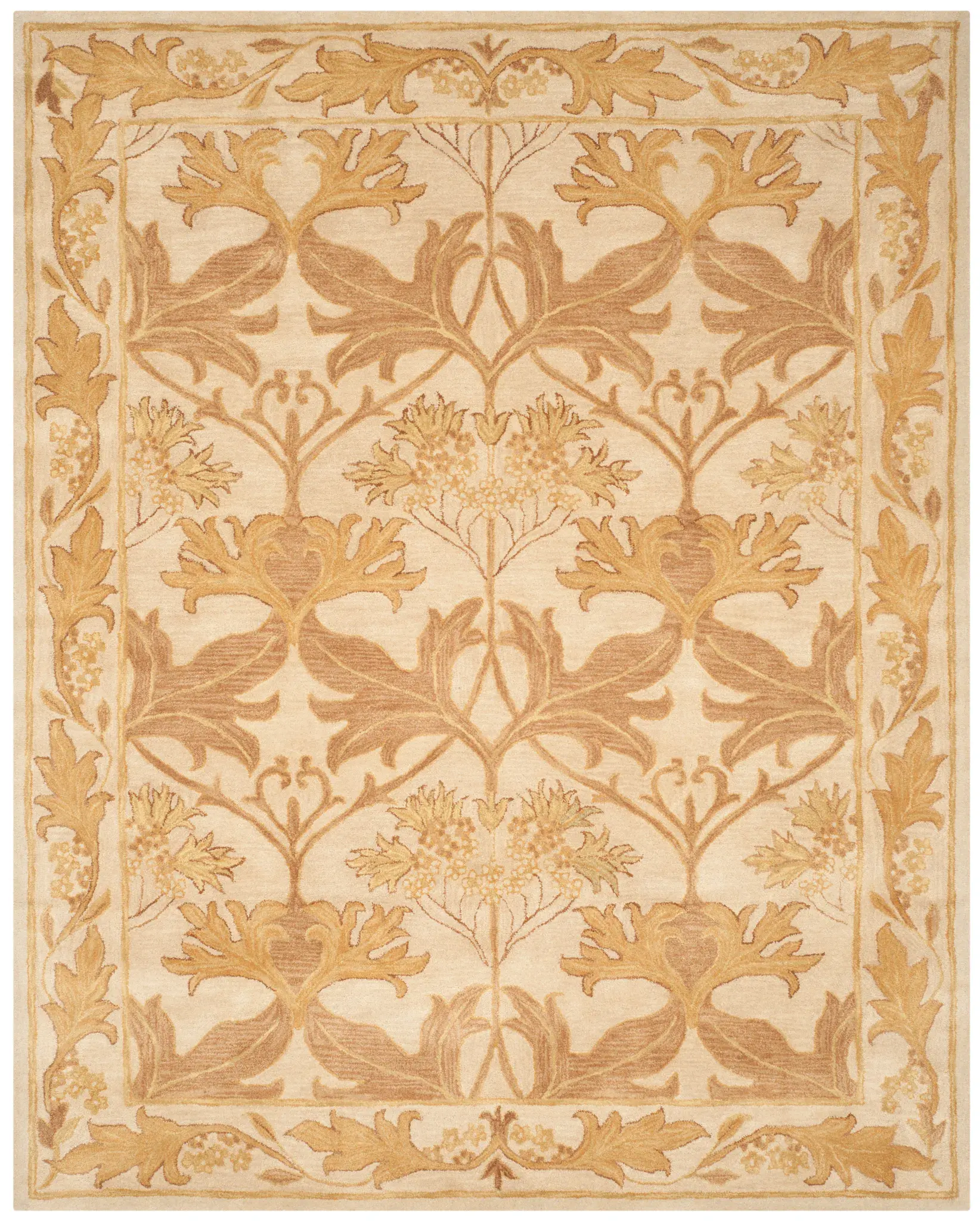Antiquity Botanical Leaf Hand-Tufted Wool Rug