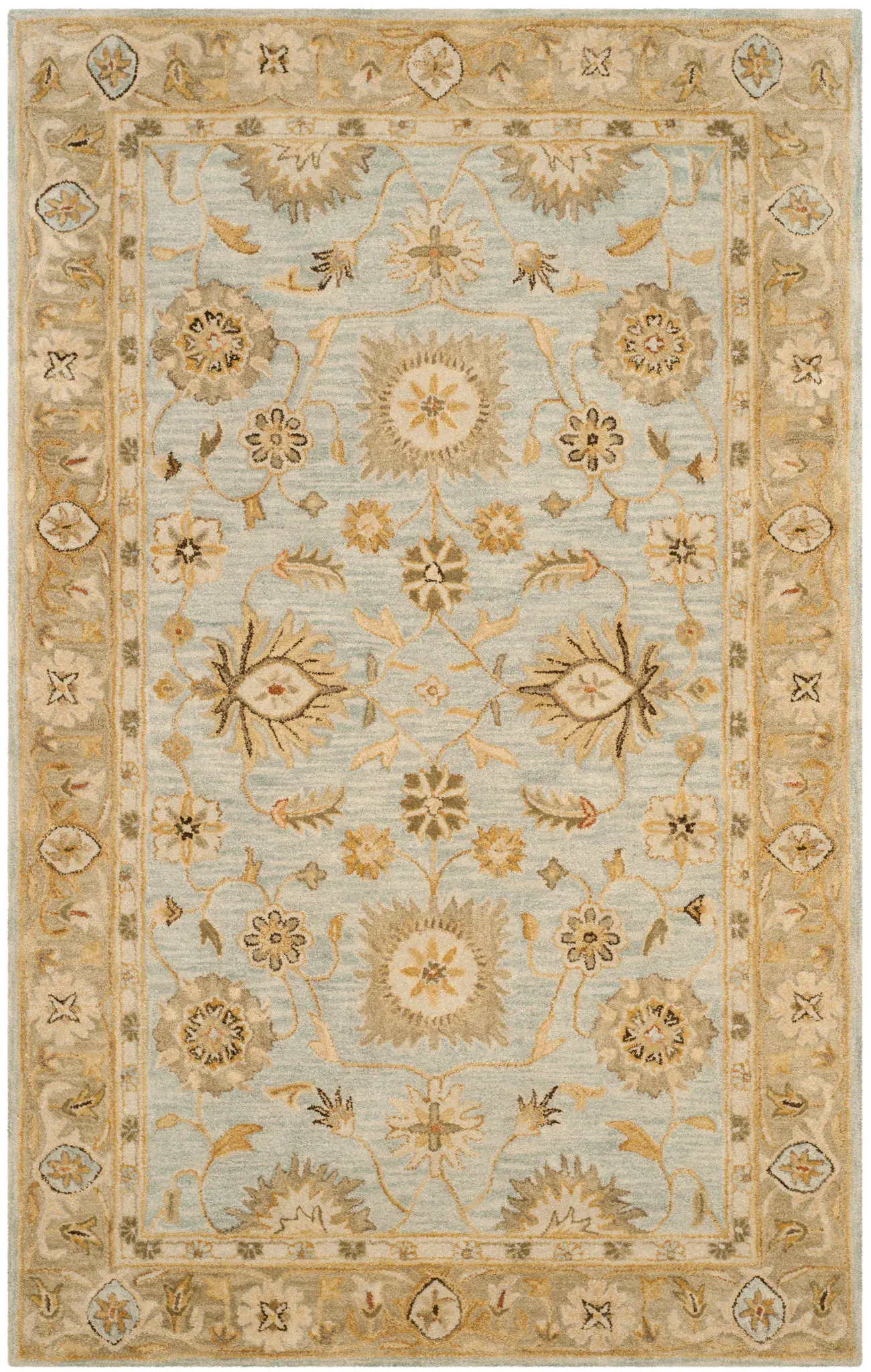 Antiquity Rosette Floral Hand-Tufted Wool Rug