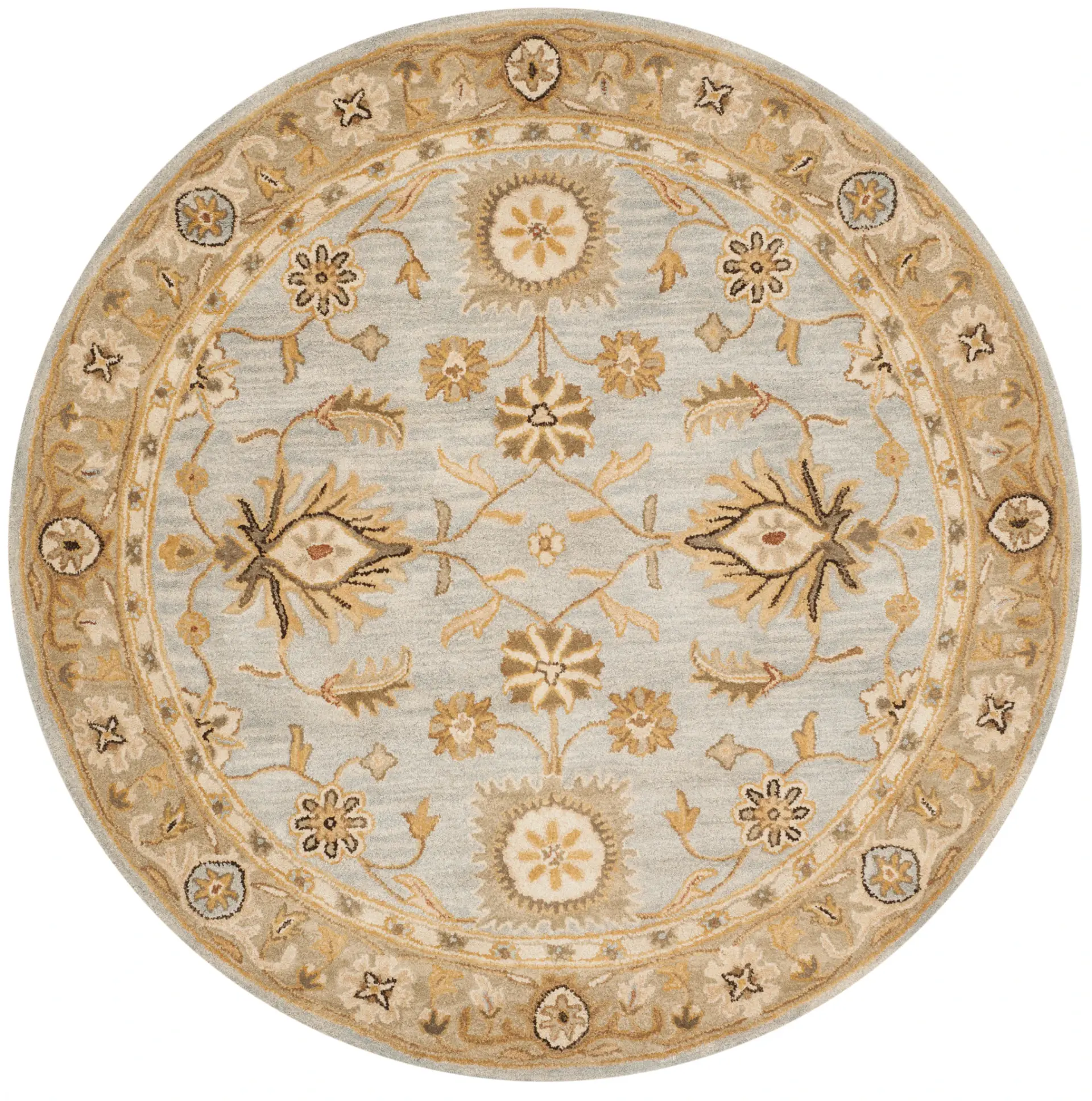 Antiquity Rosette Floral Hand-Tufted Wool Rug