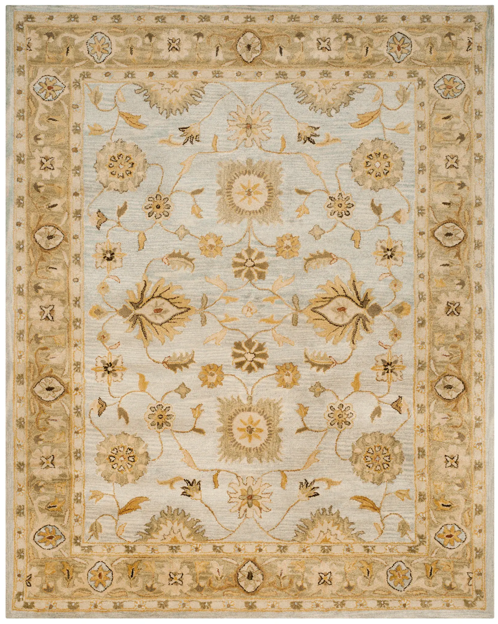 Antiquity Rosette Floral Hand-Tufted Wool Rug