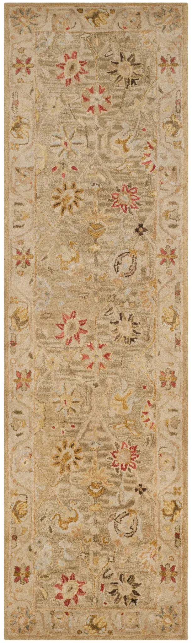 Antiquity Floral Tile Hand-Tufted Wool Rug