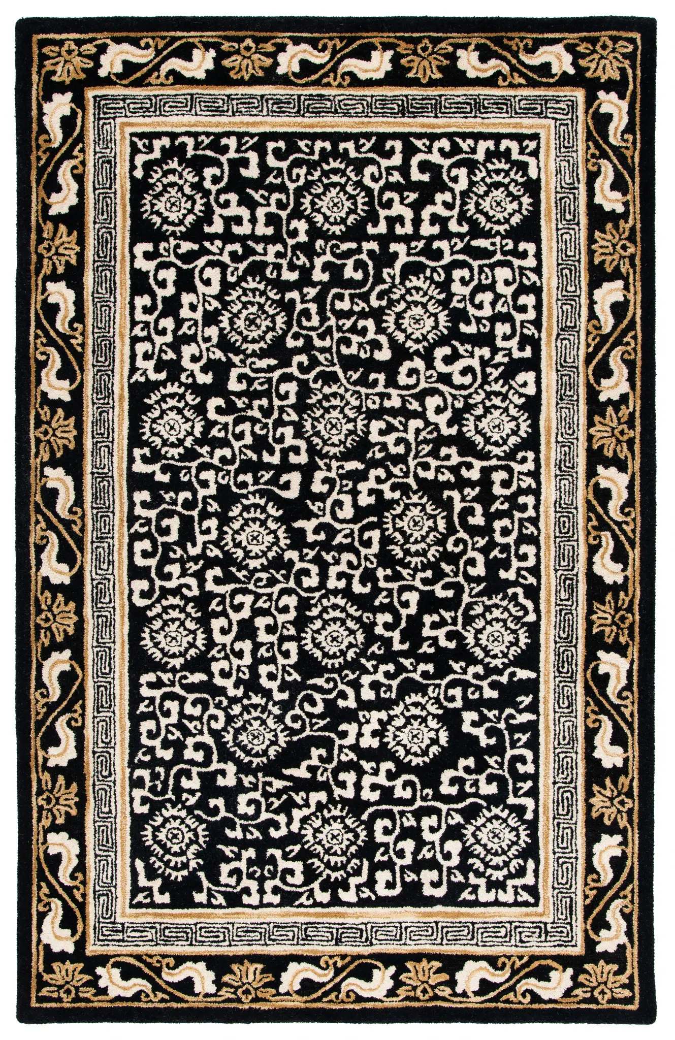 Antiquity Floral Medallion Hand-Tufted Wool Rug