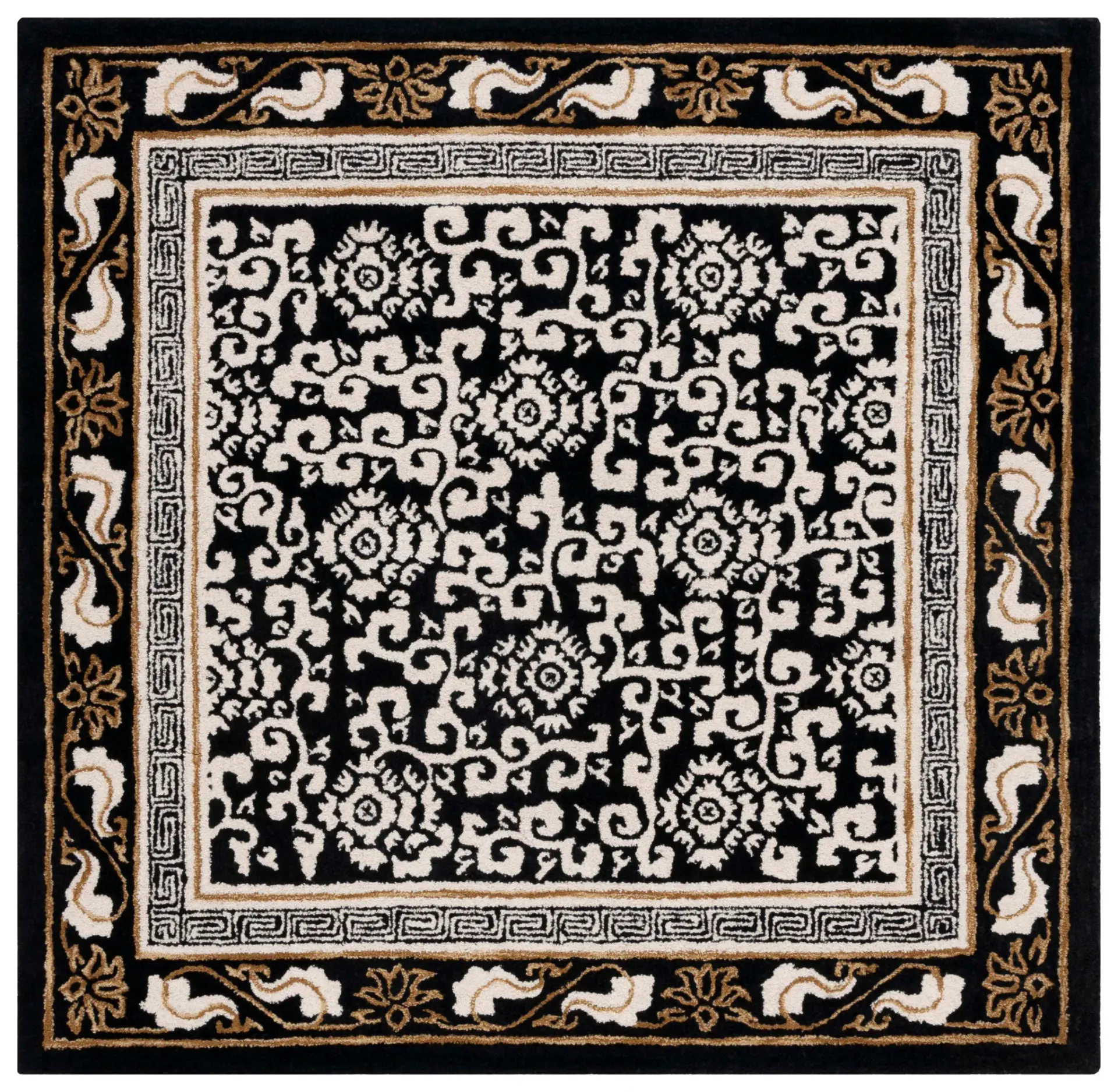 Antiquity Floral Medallion Hand-Tufted Wool Rug
