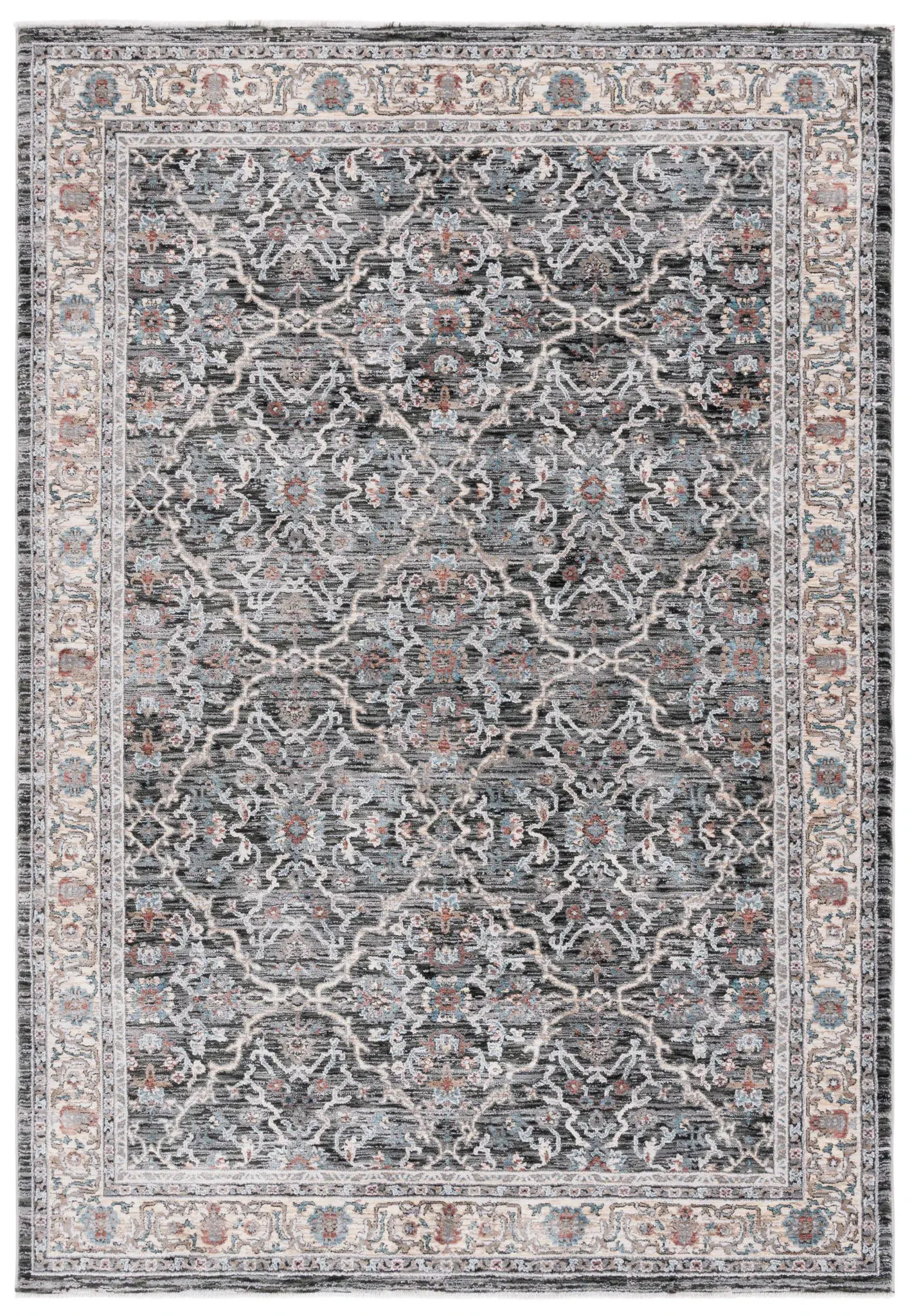Artifact Bordered Floral Rug