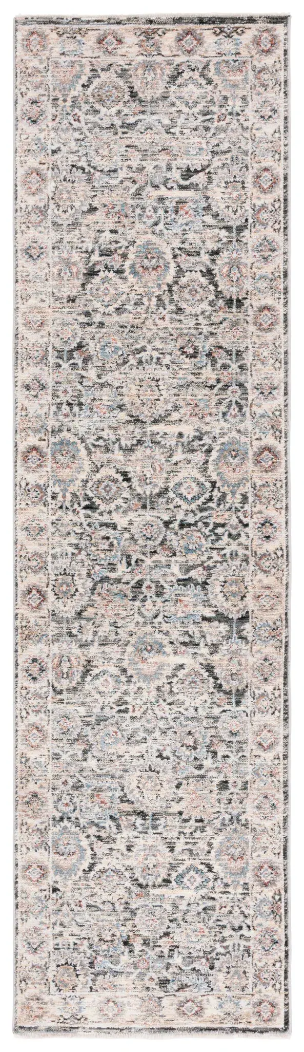 Artifact Faded Floral Bordered Rug