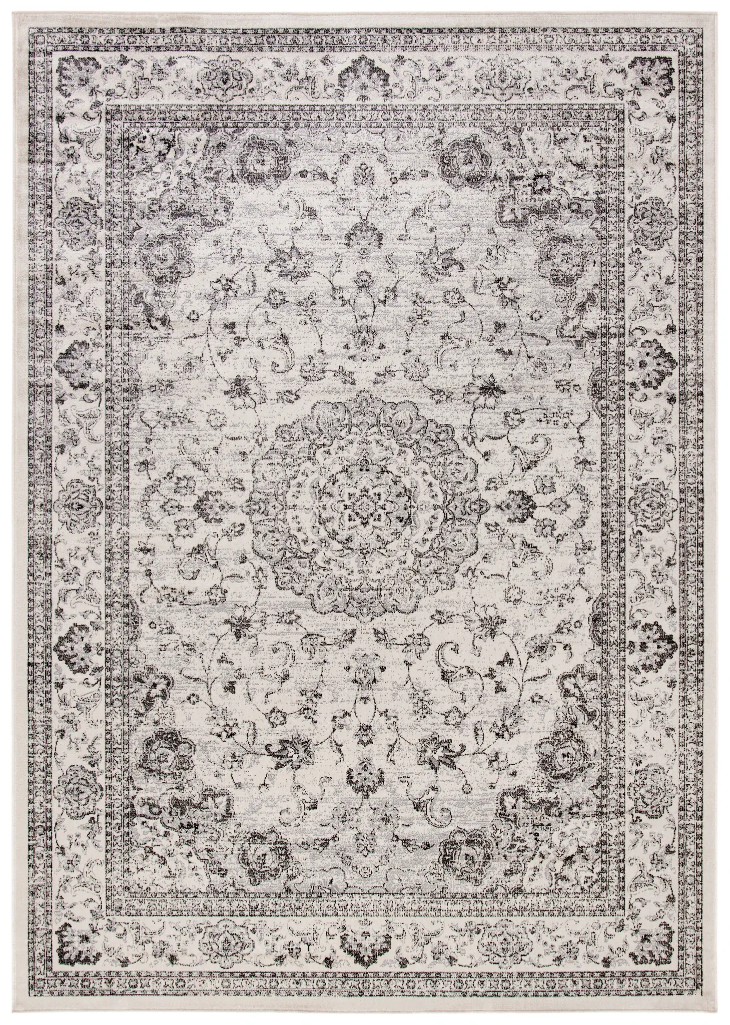 Atlas Medallion Bordered Viscose Rug