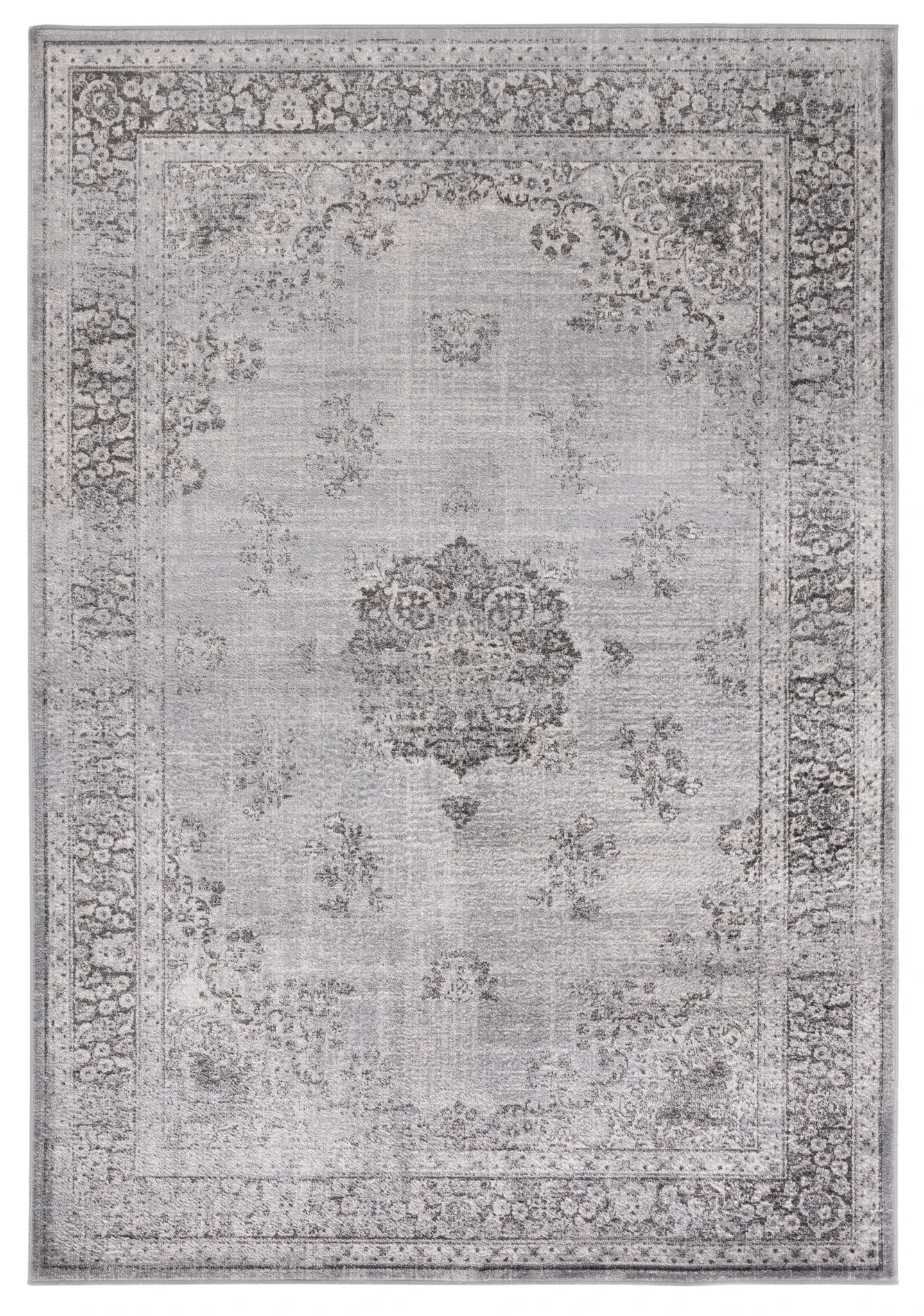 Atlas Vintage Floral Medallion Viscose Rug