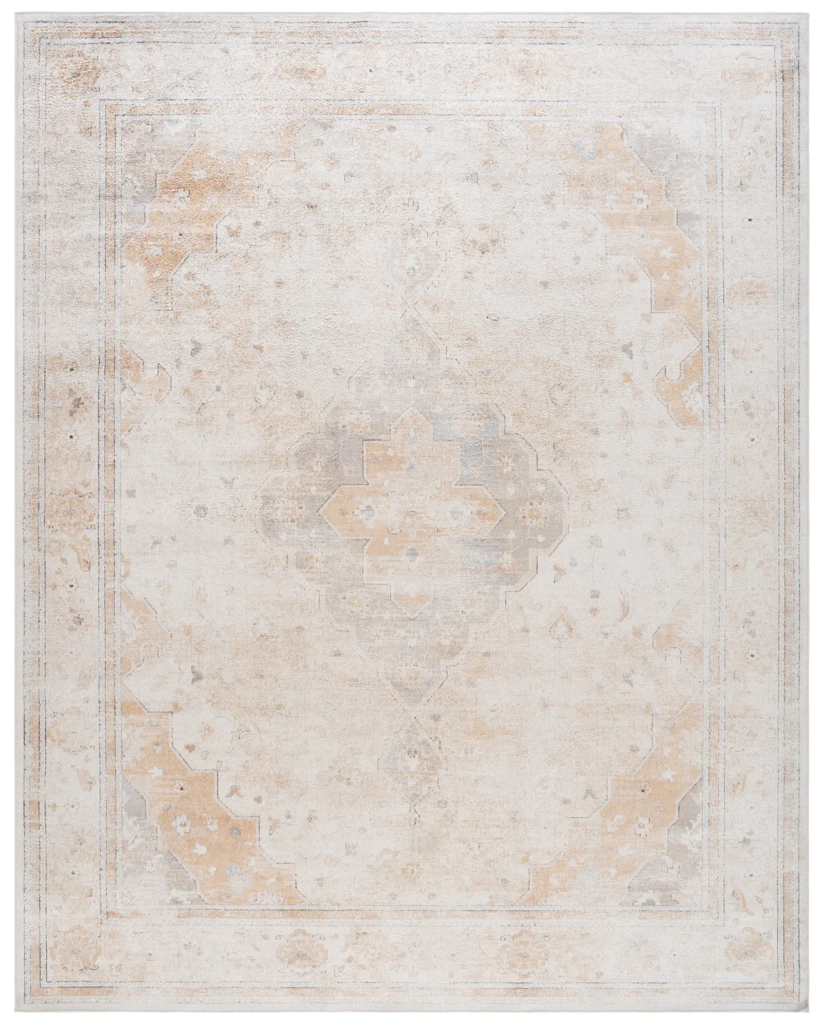 Atlas Stepped Diamond Medallion Viscose Rug