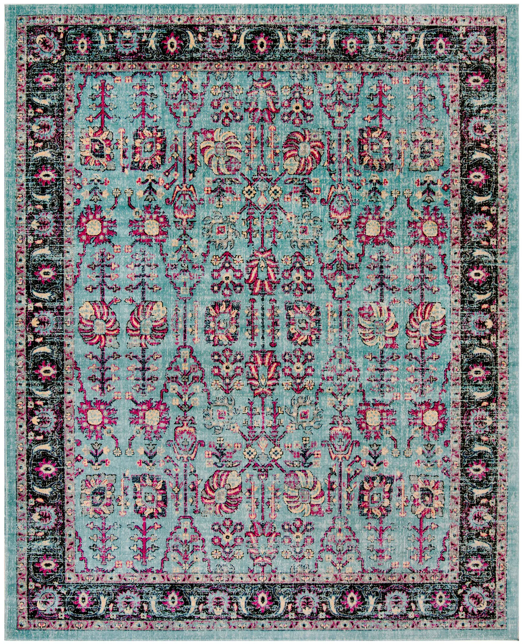 Artisan Distressed Floral Rug