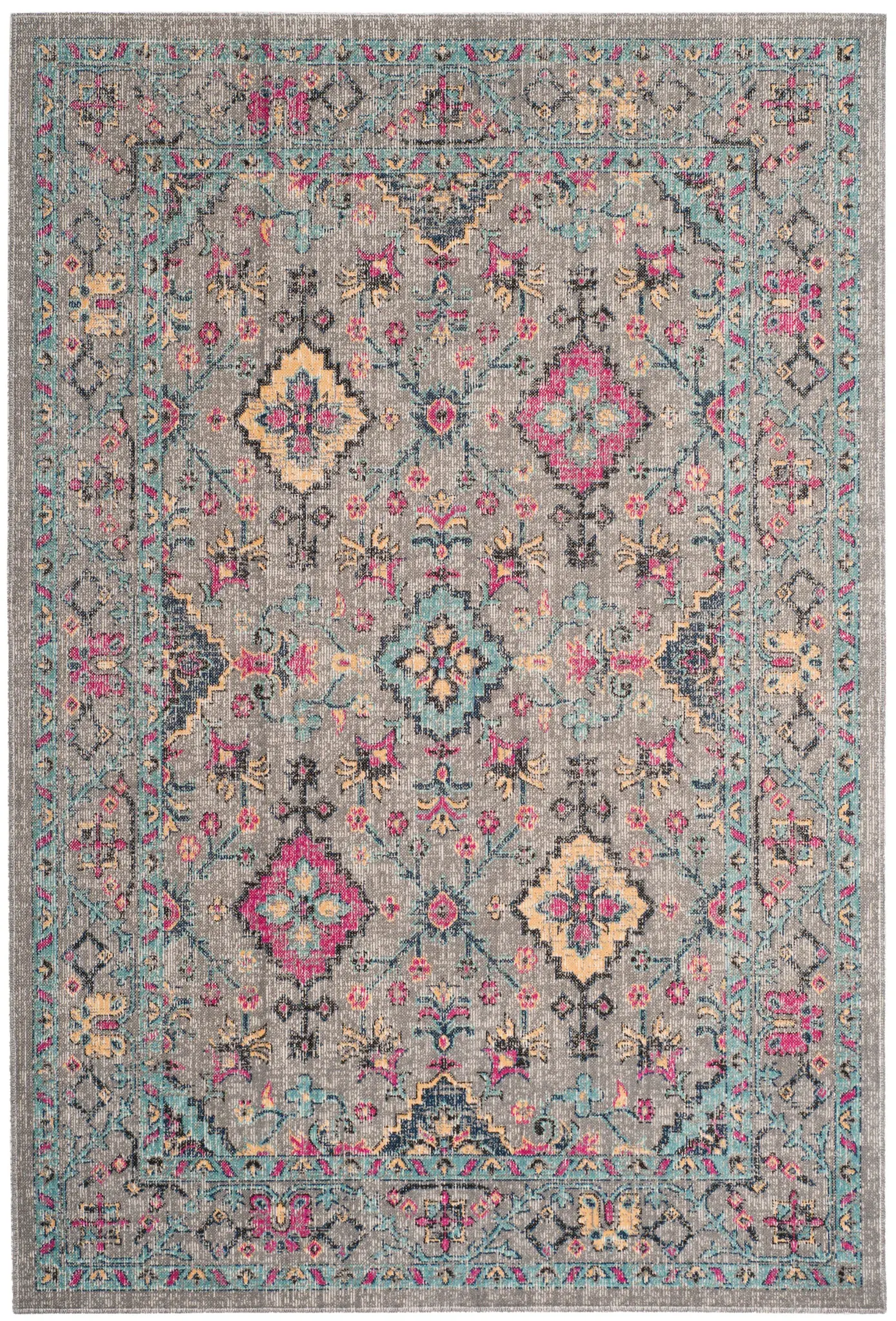 Artisan Bohemian Medallion Border Rug