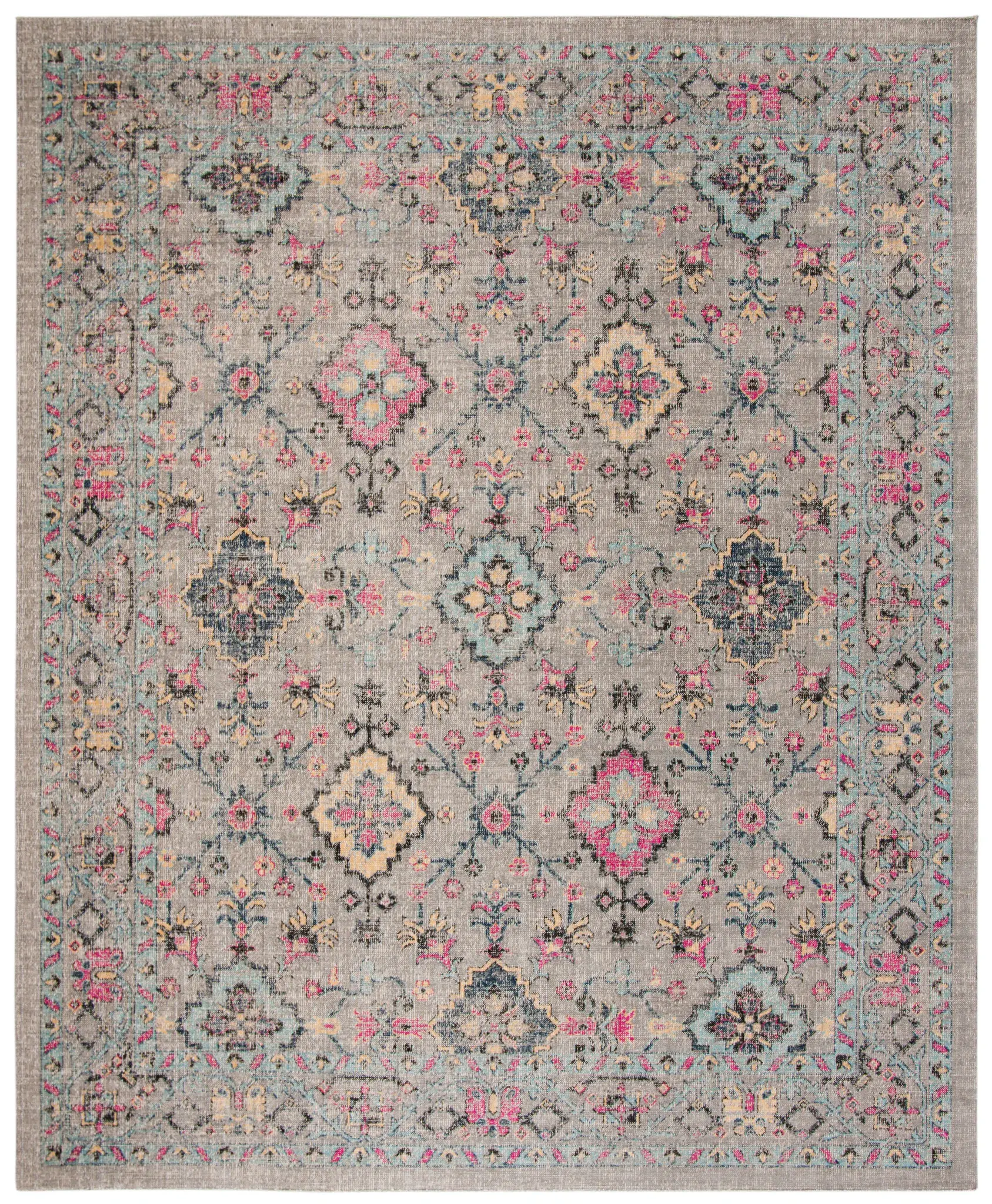 Artisan Bohemian Medallion Border Rug