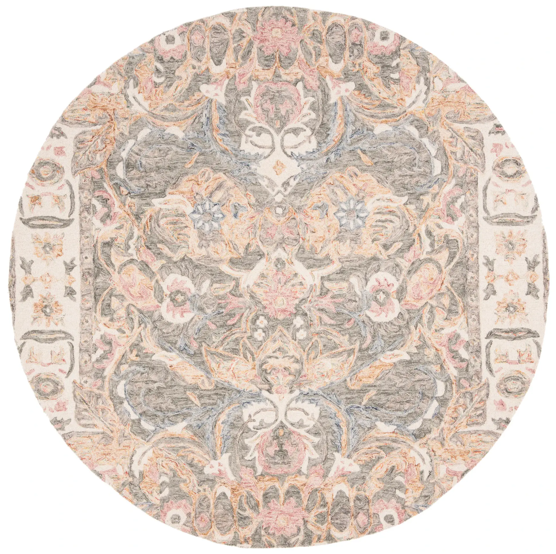 Aubusson Allover Botanical Hand-Tufted Wool Rug