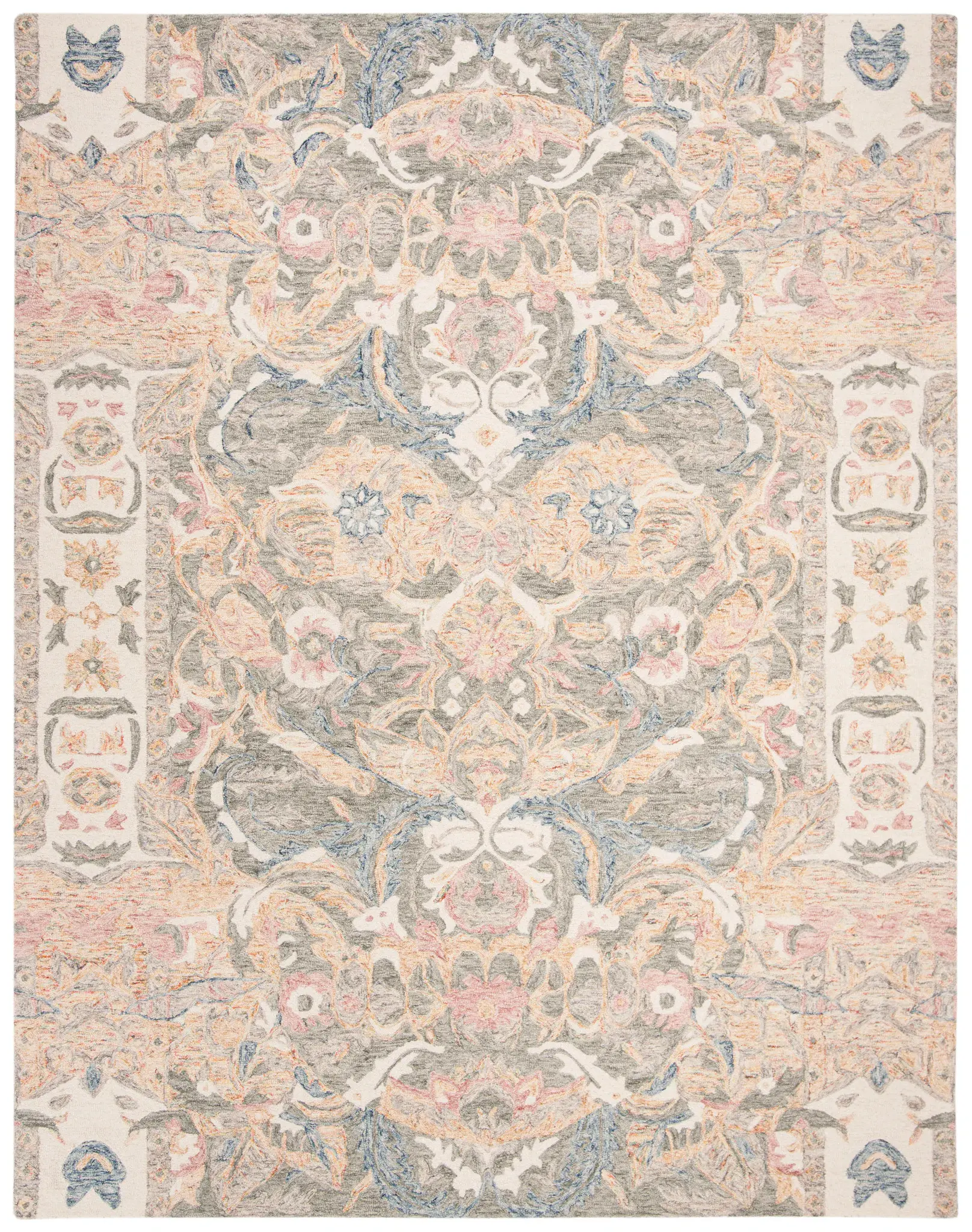 Aubusson Allover Botanical Hand-Tufted Wool Rug