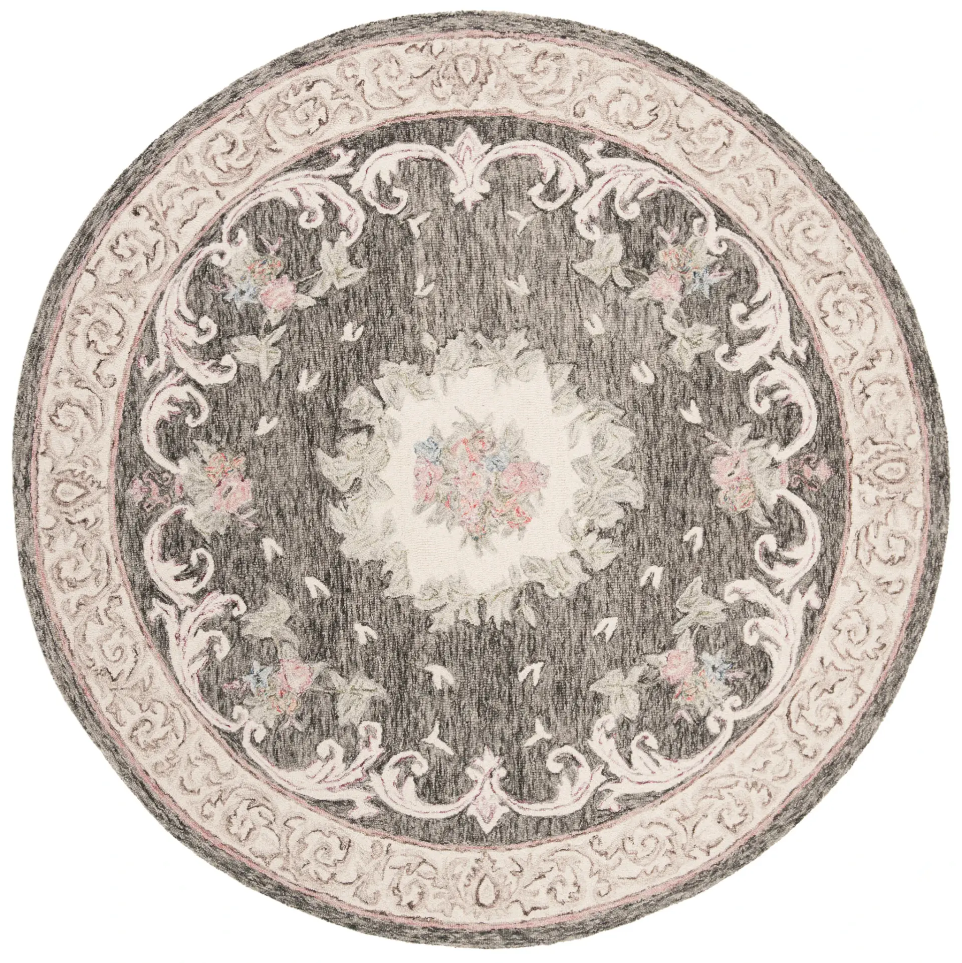 Aubusson Floral Bouquet Hand-Tufted Wool Rug