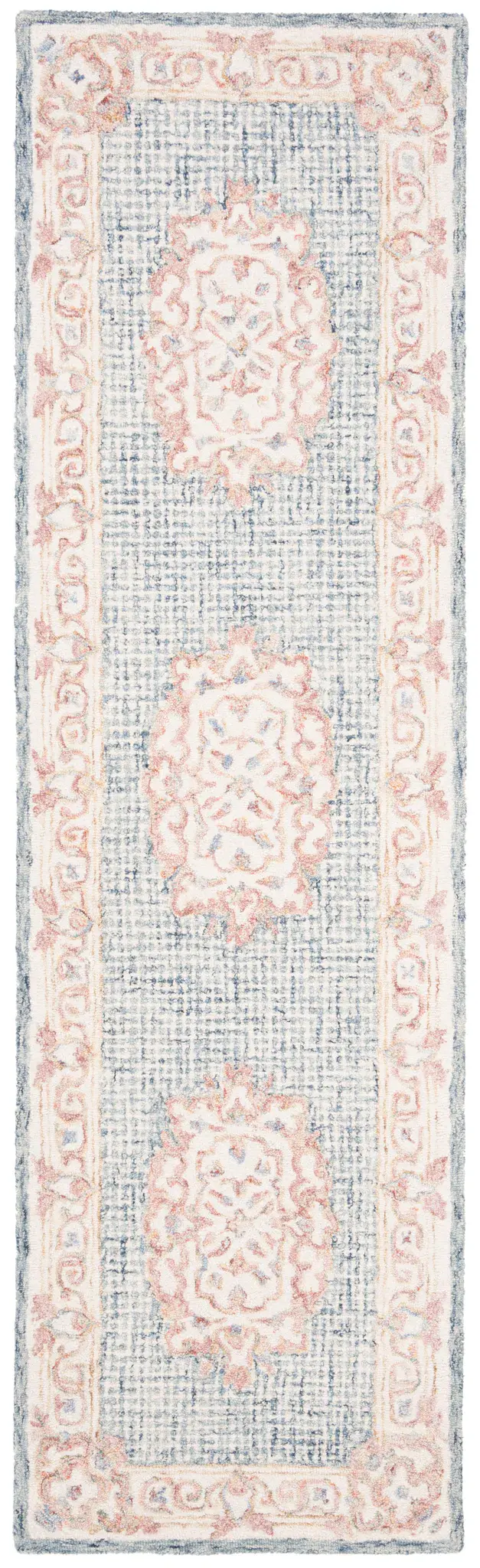 Aubusson Cartouche Medallion Hand-Tufted Wool Rug