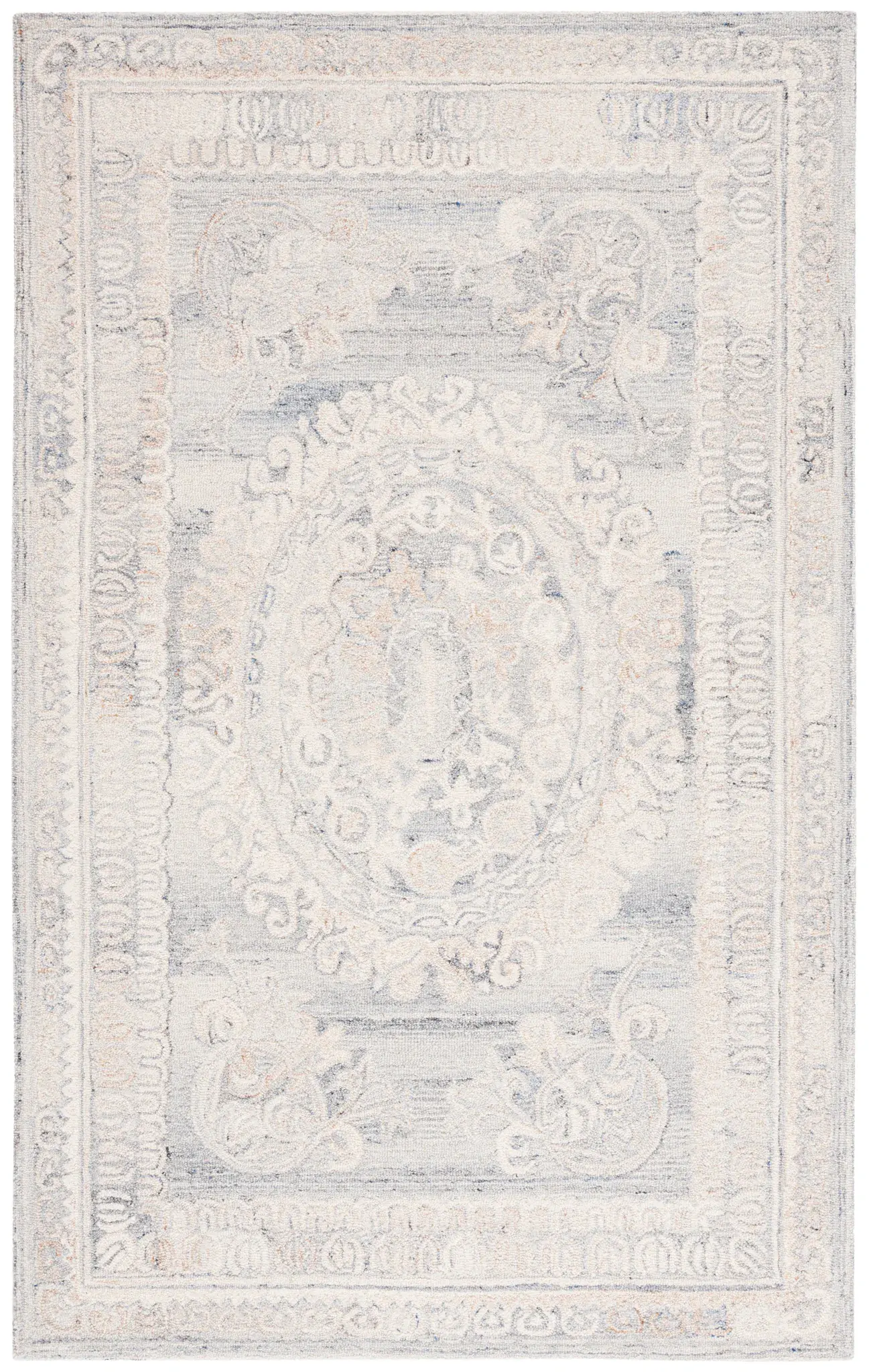Aubusson Medallion Hand-Tufted Wool Rug