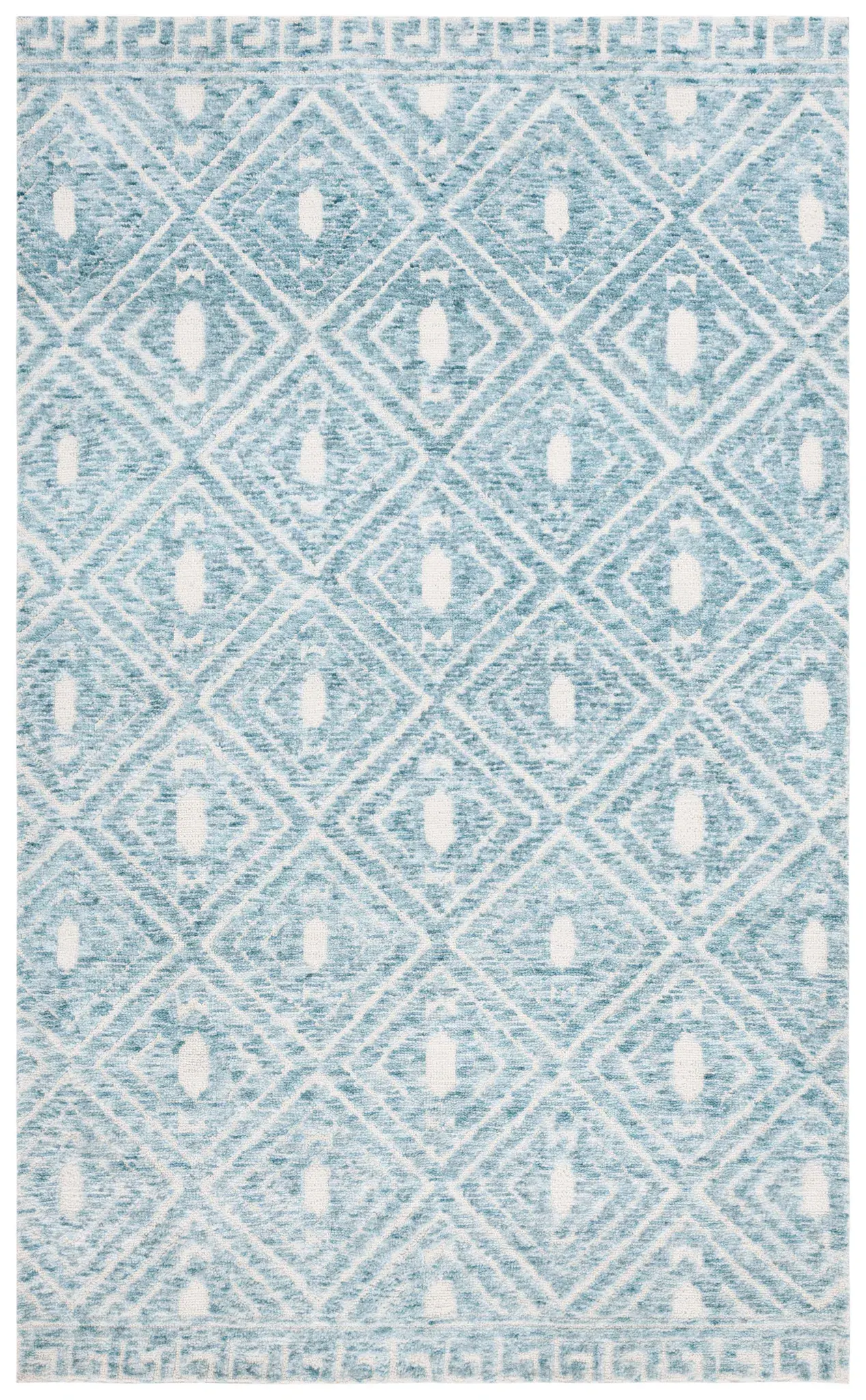 Audrey Diamond Border Hand-Tufted Rug