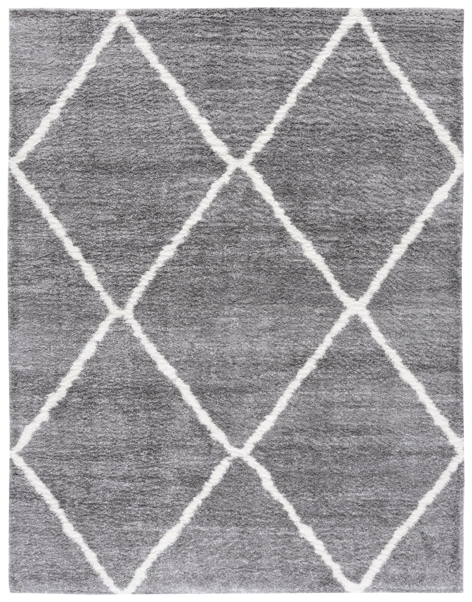 August Diamond Trellis Shag Rug